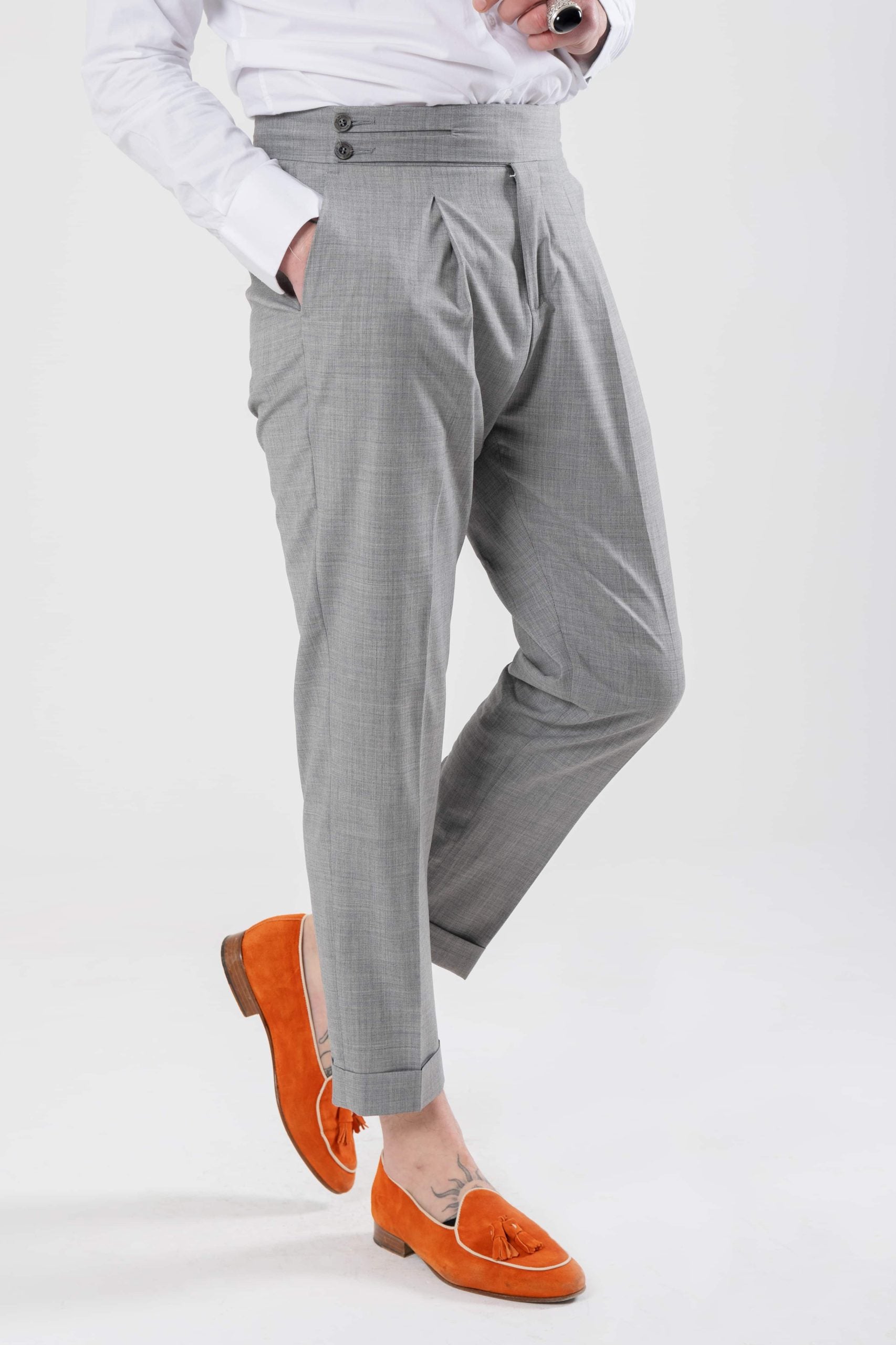 Pantalone Biforcato Grigio Wall Street
