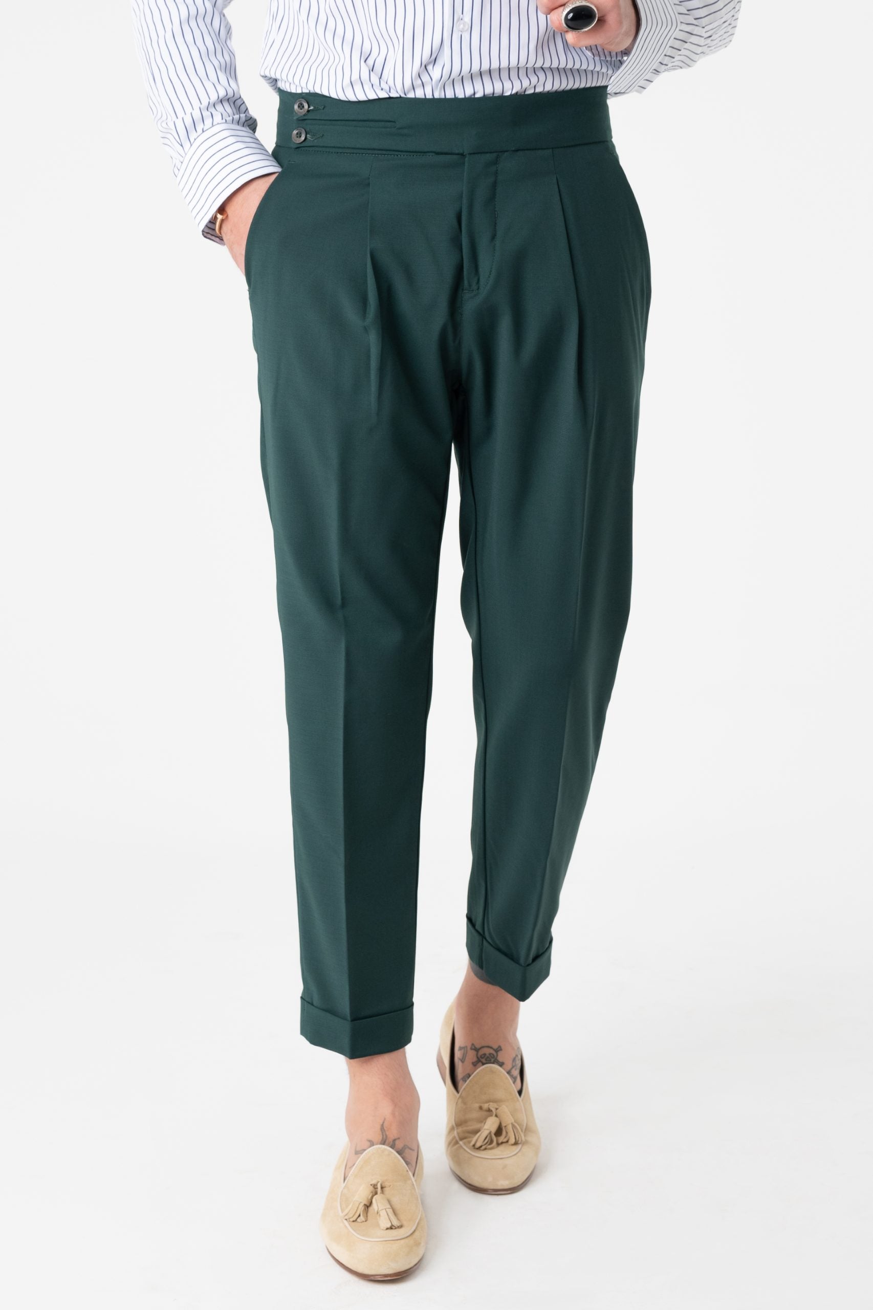 Pantalone Biforcato Verde Smeraldo Miami