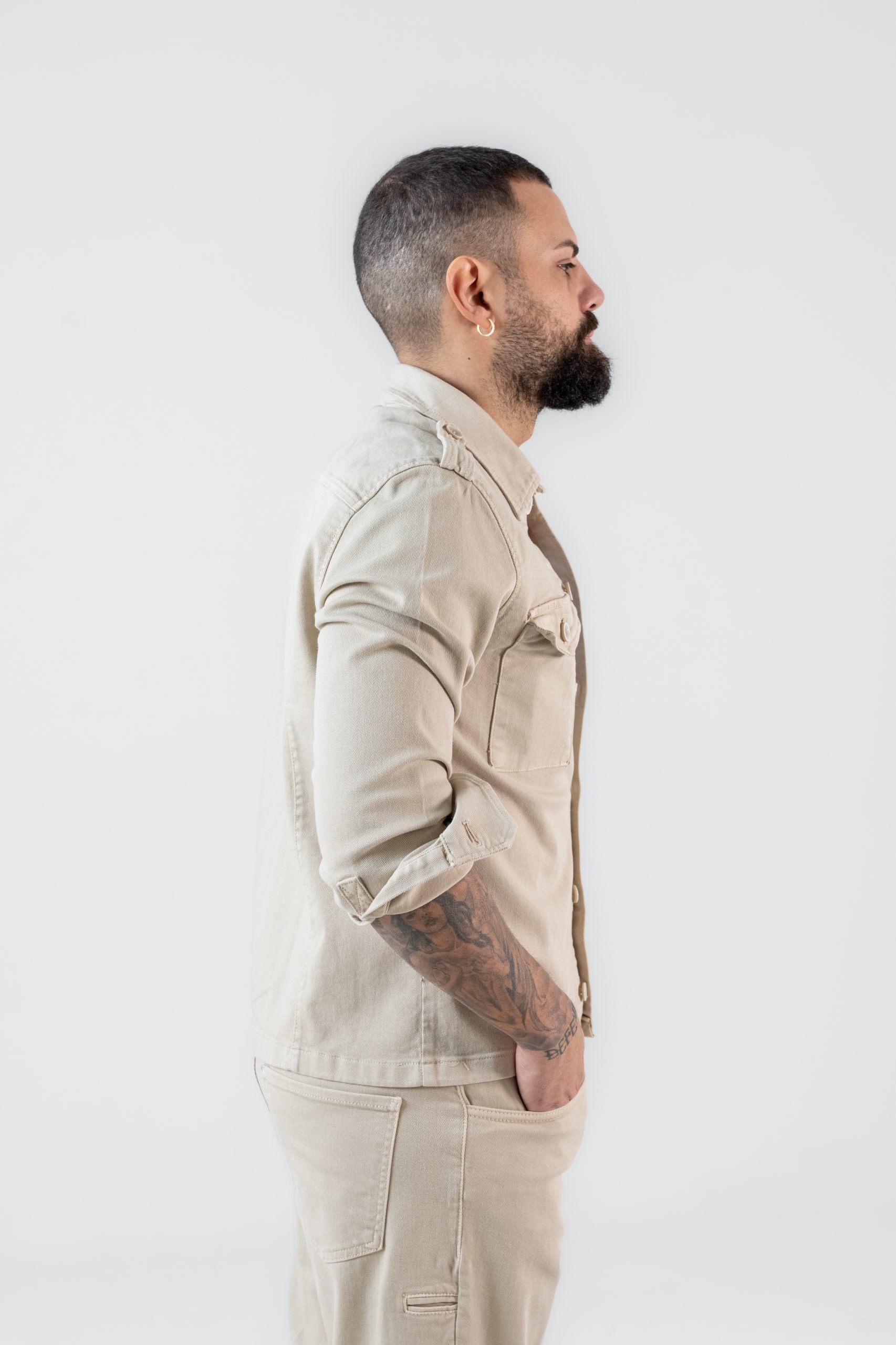 Giacchetto di Jeans Beige