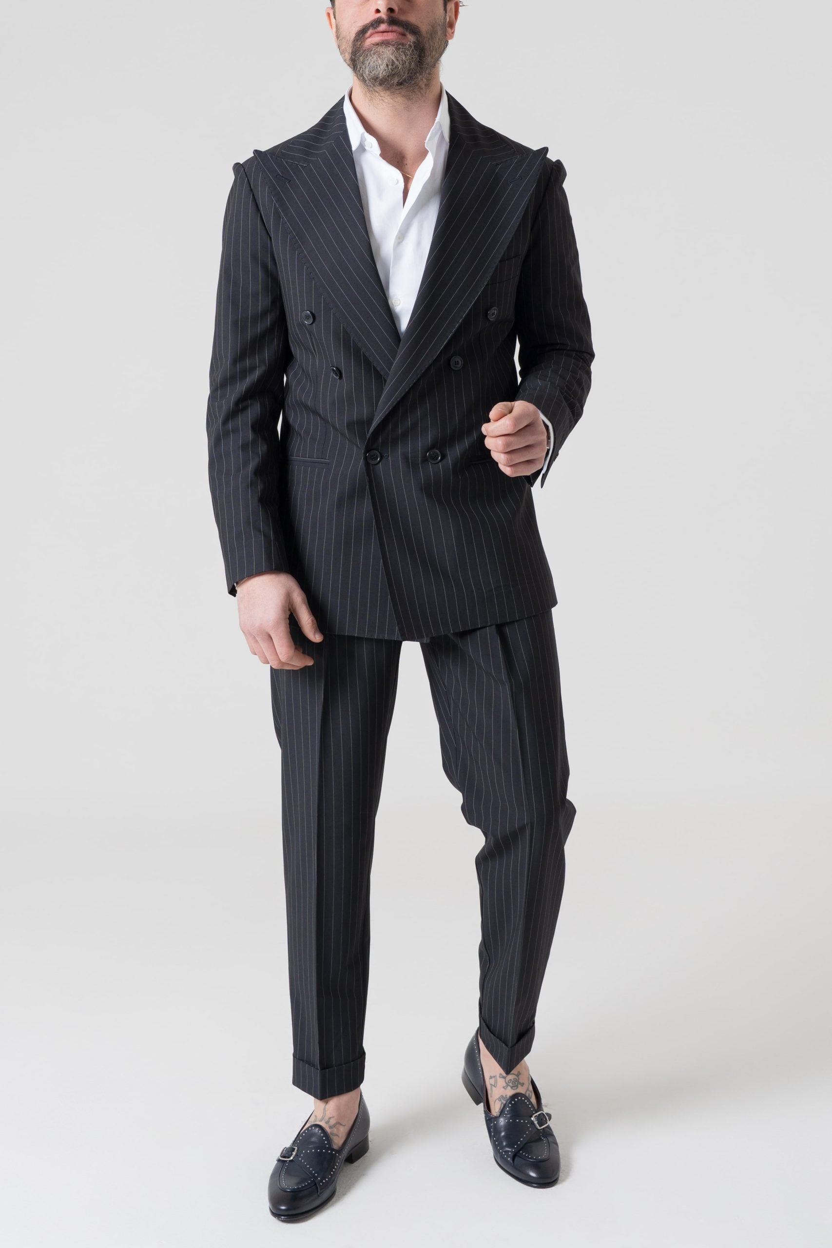 Abito Gessato Blu Manhattan