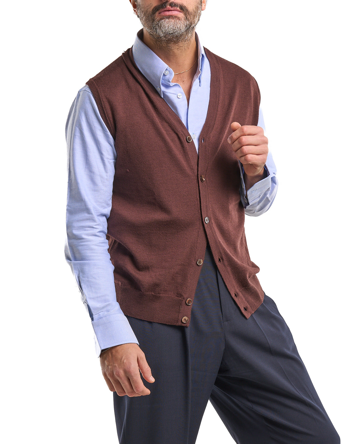100% Merino Wool Vest – Burgundy