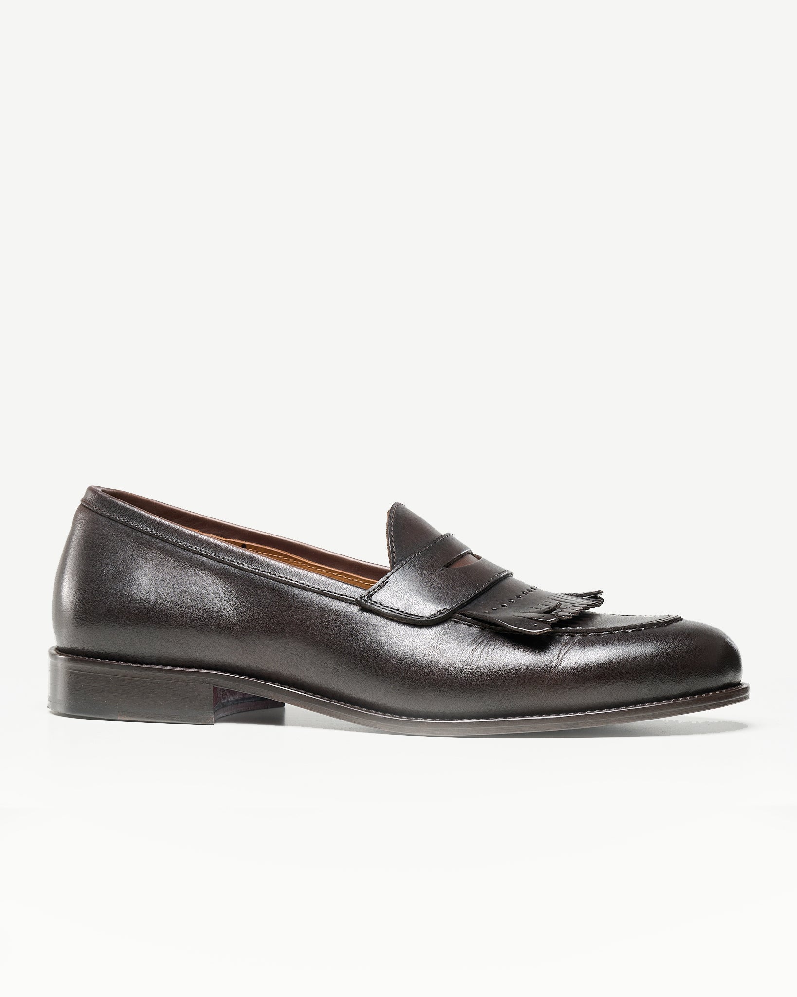 Penny Loafer Kiltie in pelle Marrone