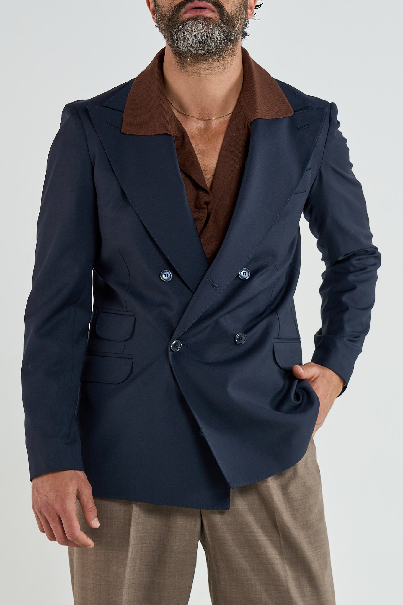 Giacca Socket 4 Bottoni Blu Napoli