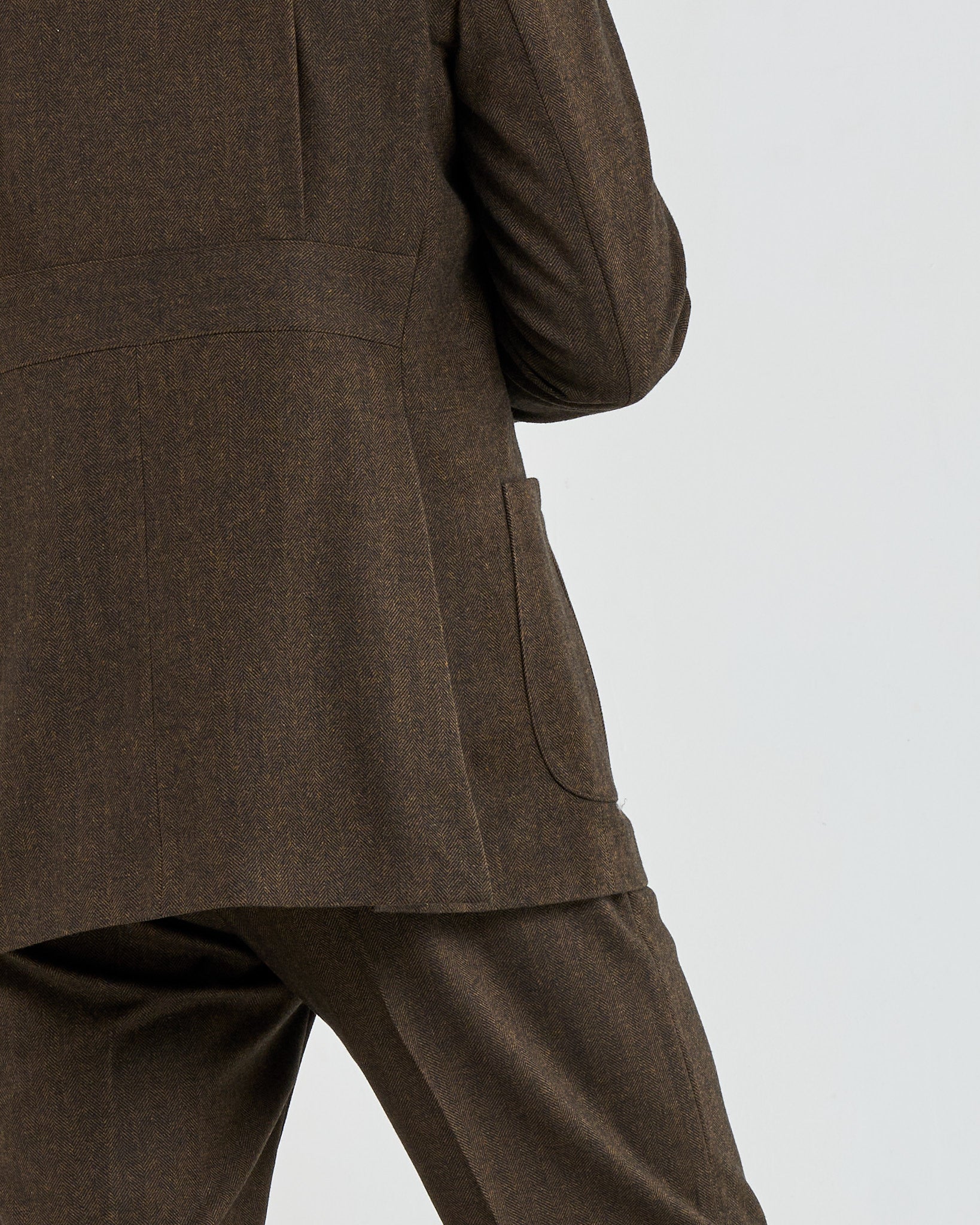 Abito in Flanella Spigato Marrone Courmayeur