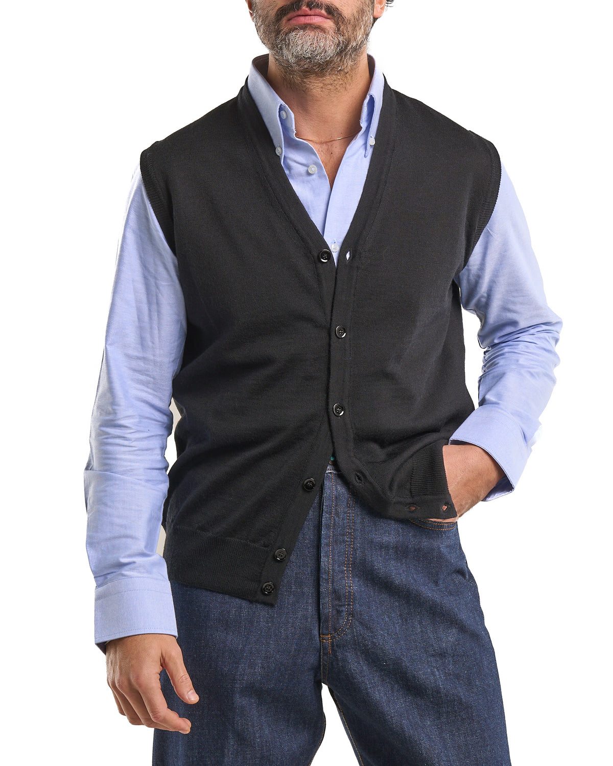 100% Merino Wool Vest – Sand