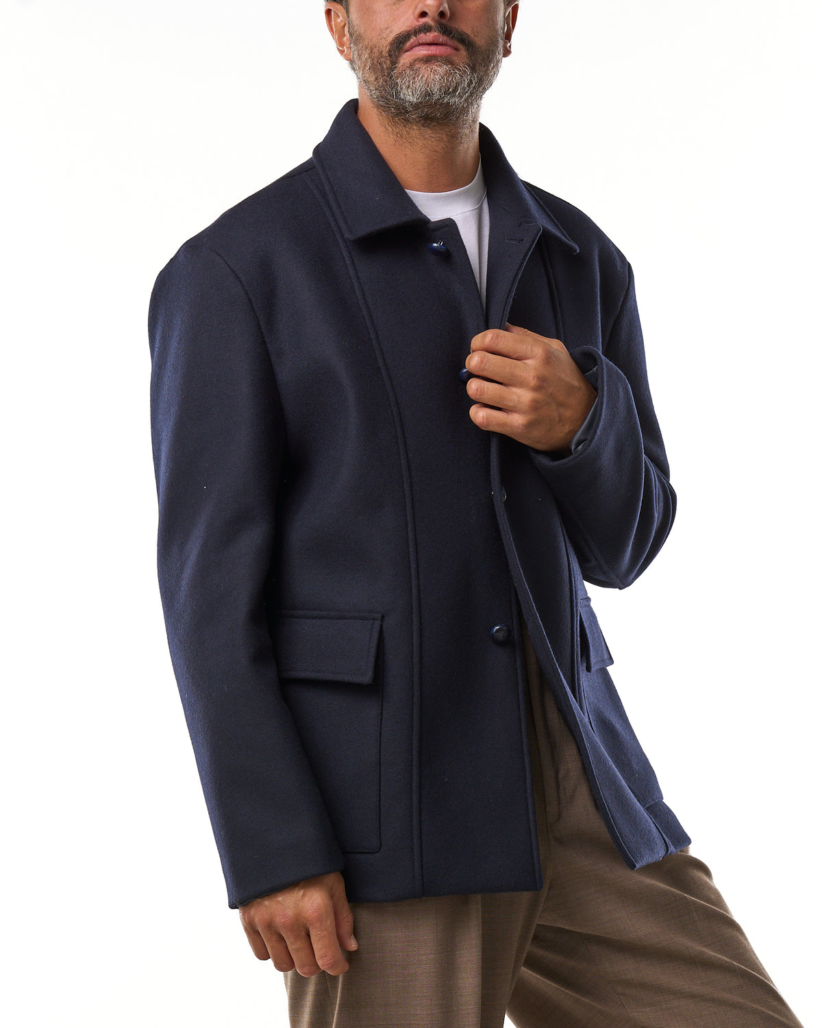 Giacca in Panno Blu