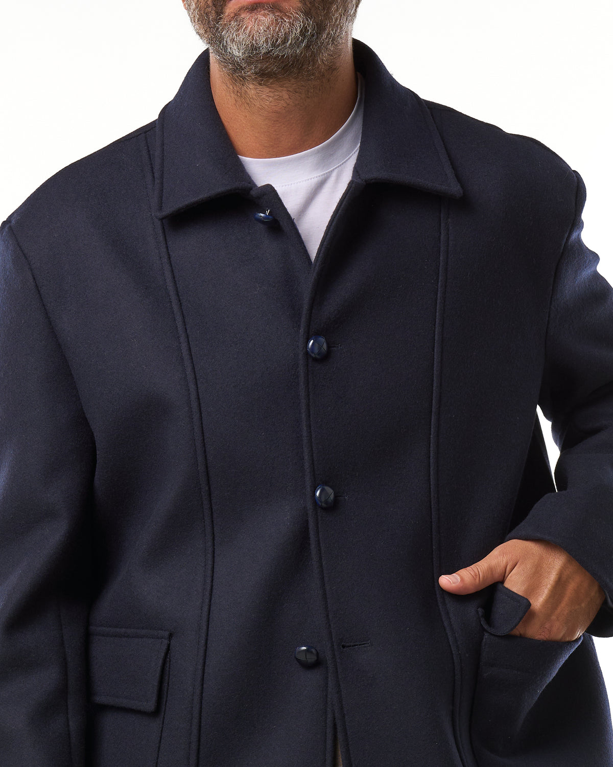 Giacca in Panno Blu