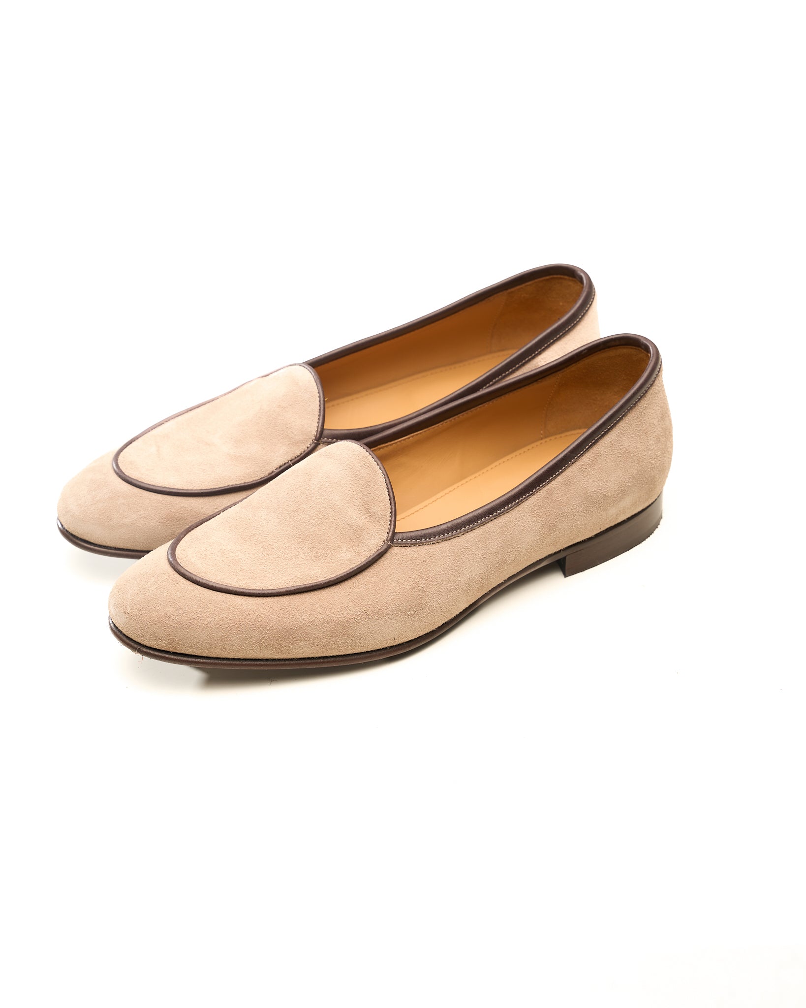 Loafer in Pelle Scamosciata Tortora