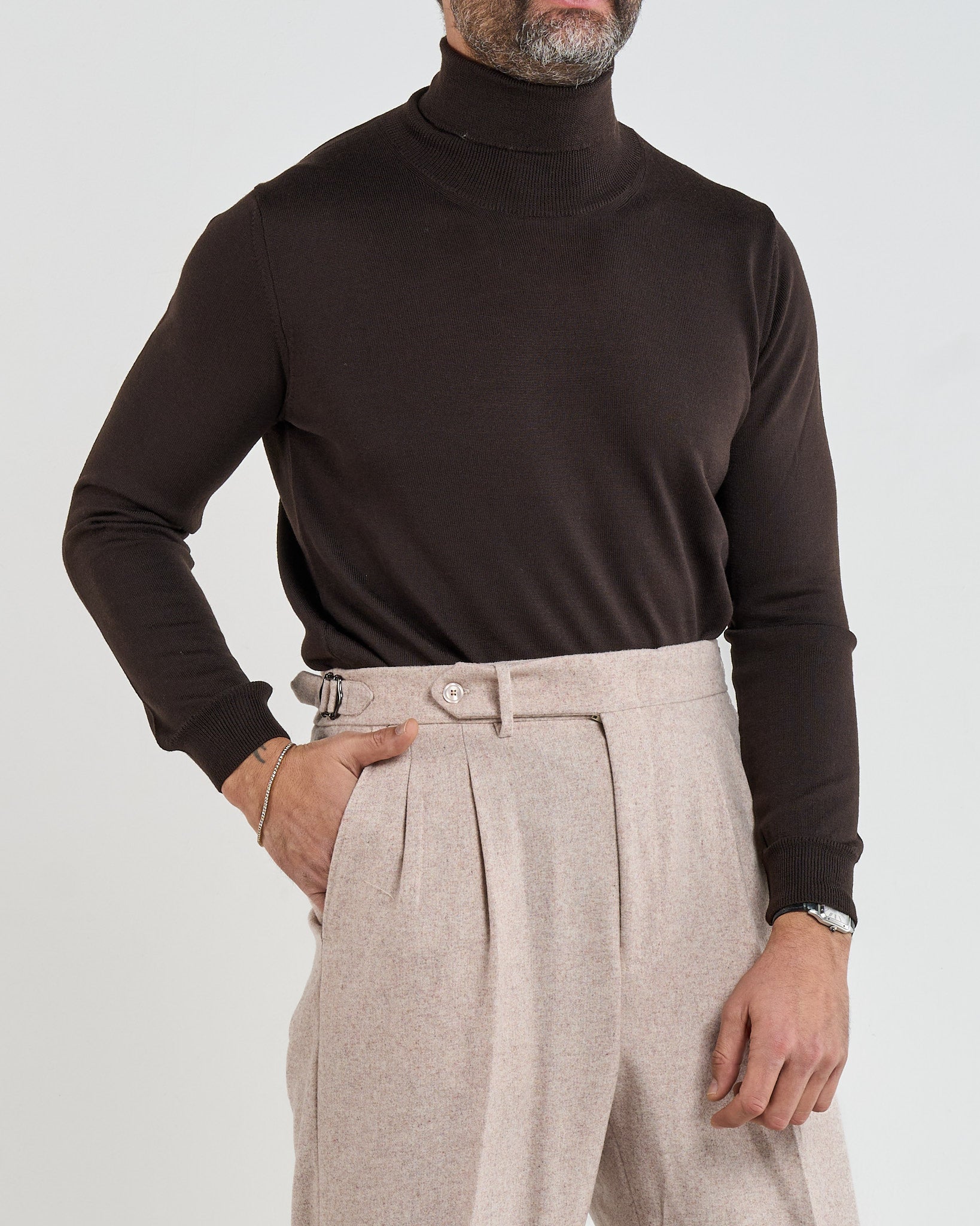 Dolcevita 100% Lana Merinos Marrone