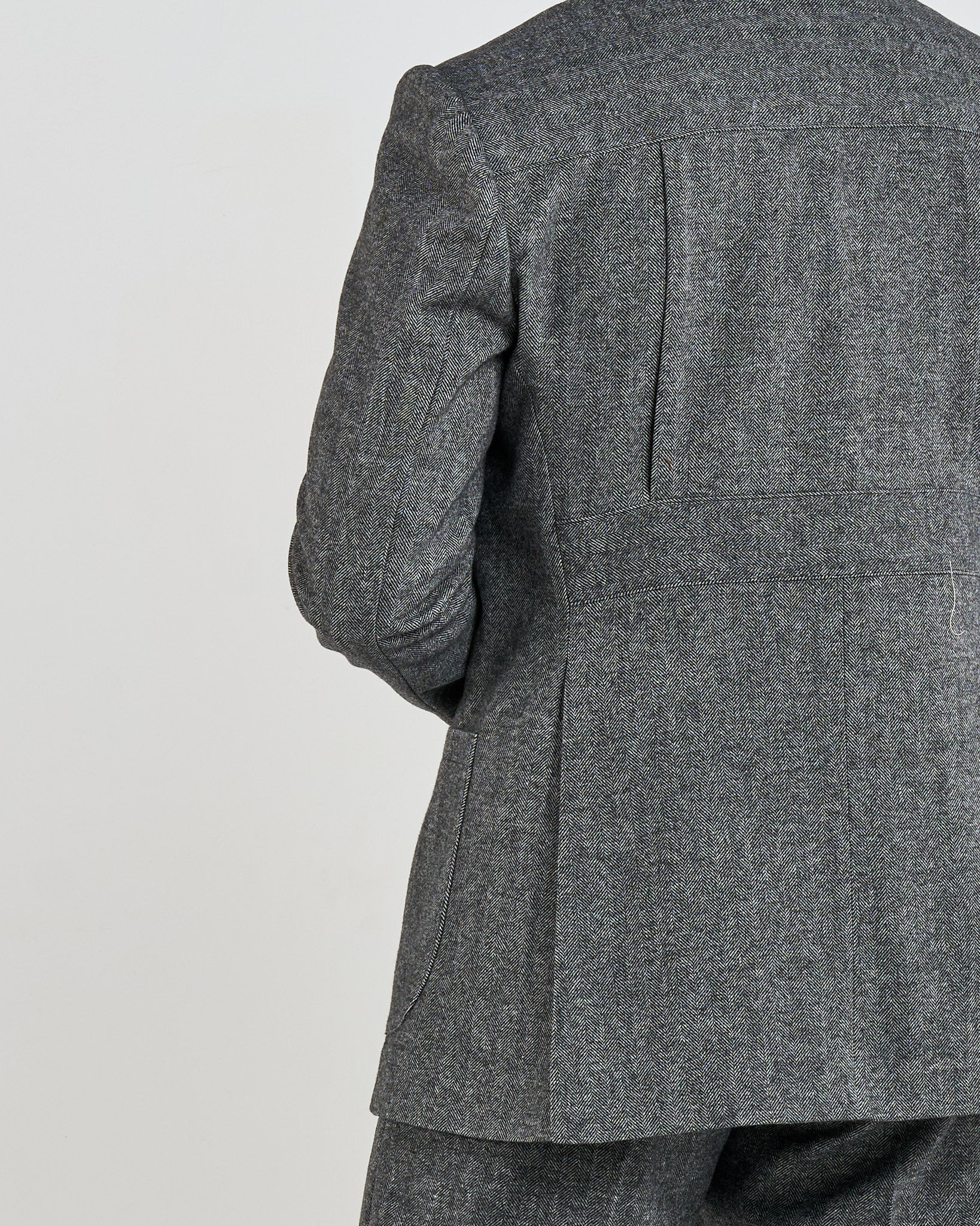 Giacca da Caccia Monopetto Spigato Grigio Madonna Di Campiglio