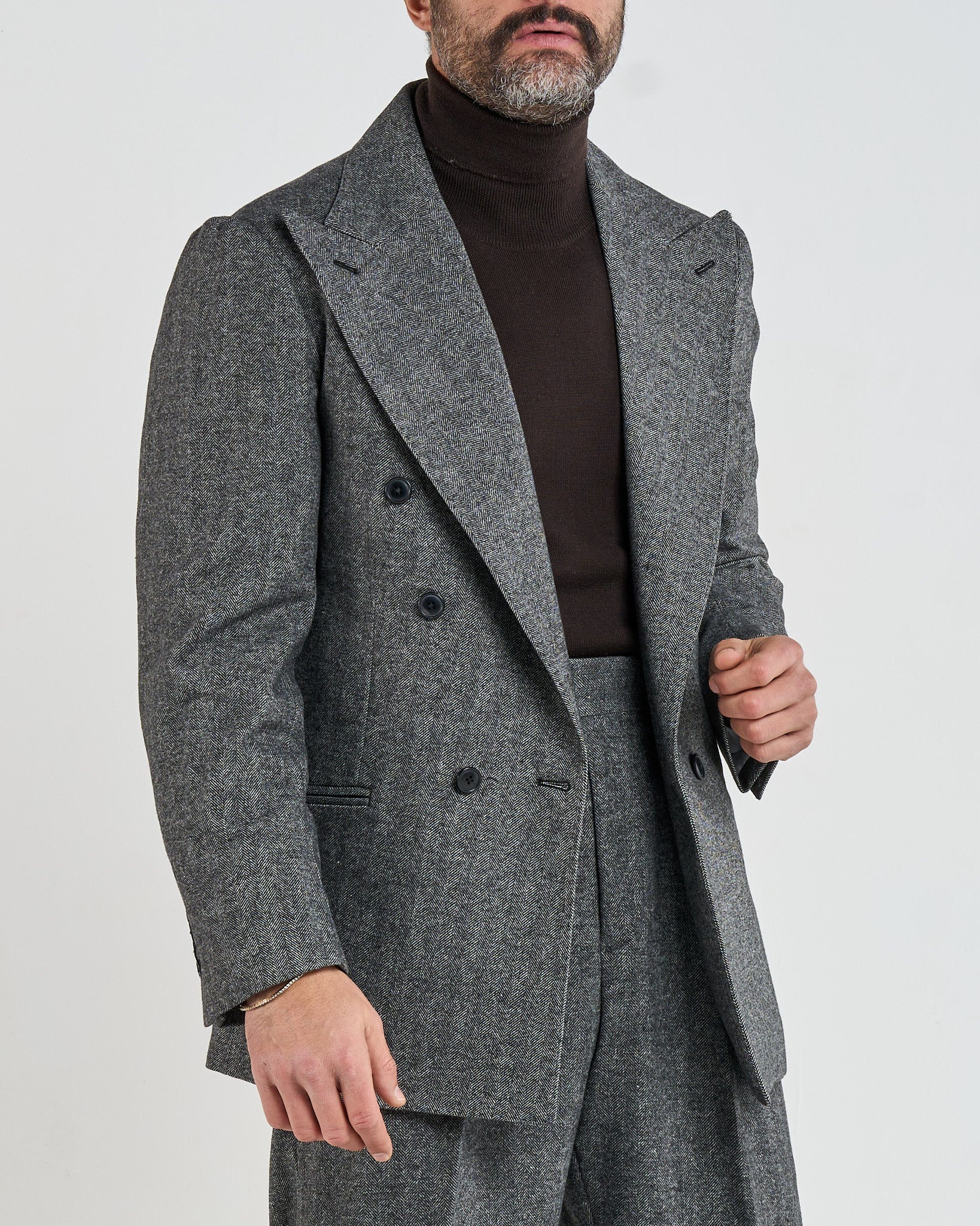 Abito in Flanella Spigato Grigio Madonna Di Campiglio