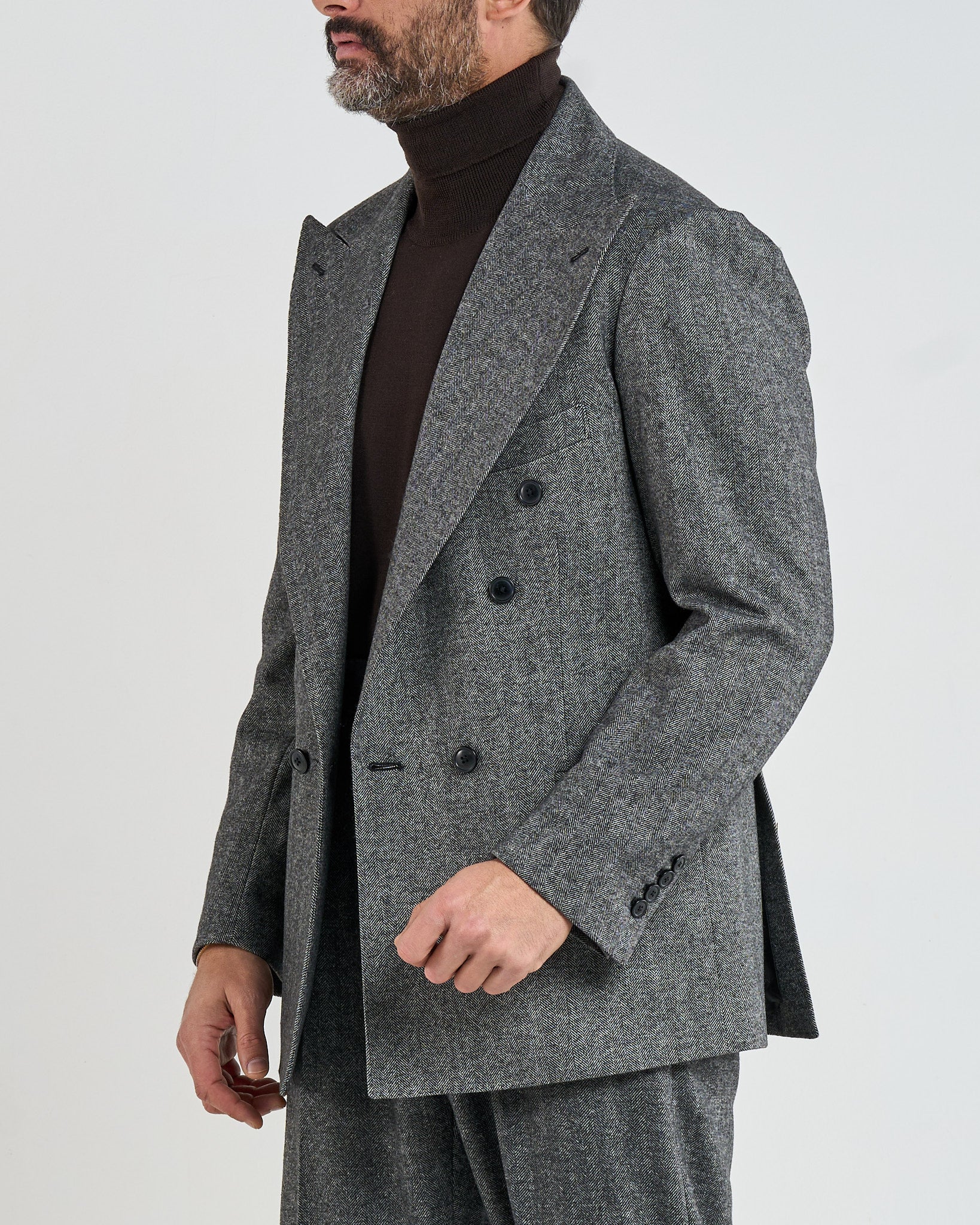 Abito in Flanella Spigato Grigio Madonna Di Campiglio