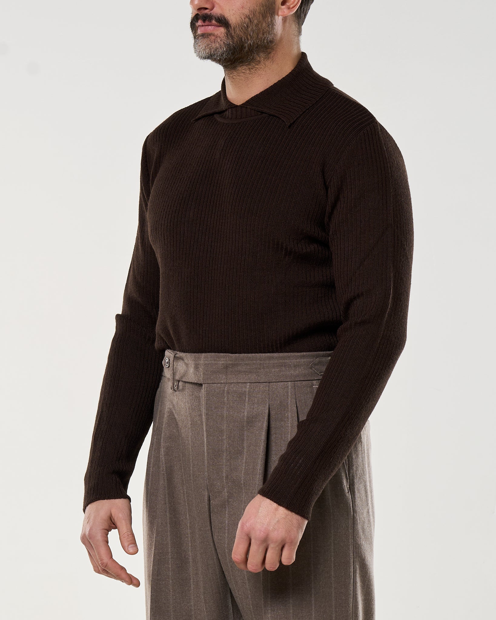 Maglia Collar Twist Moro