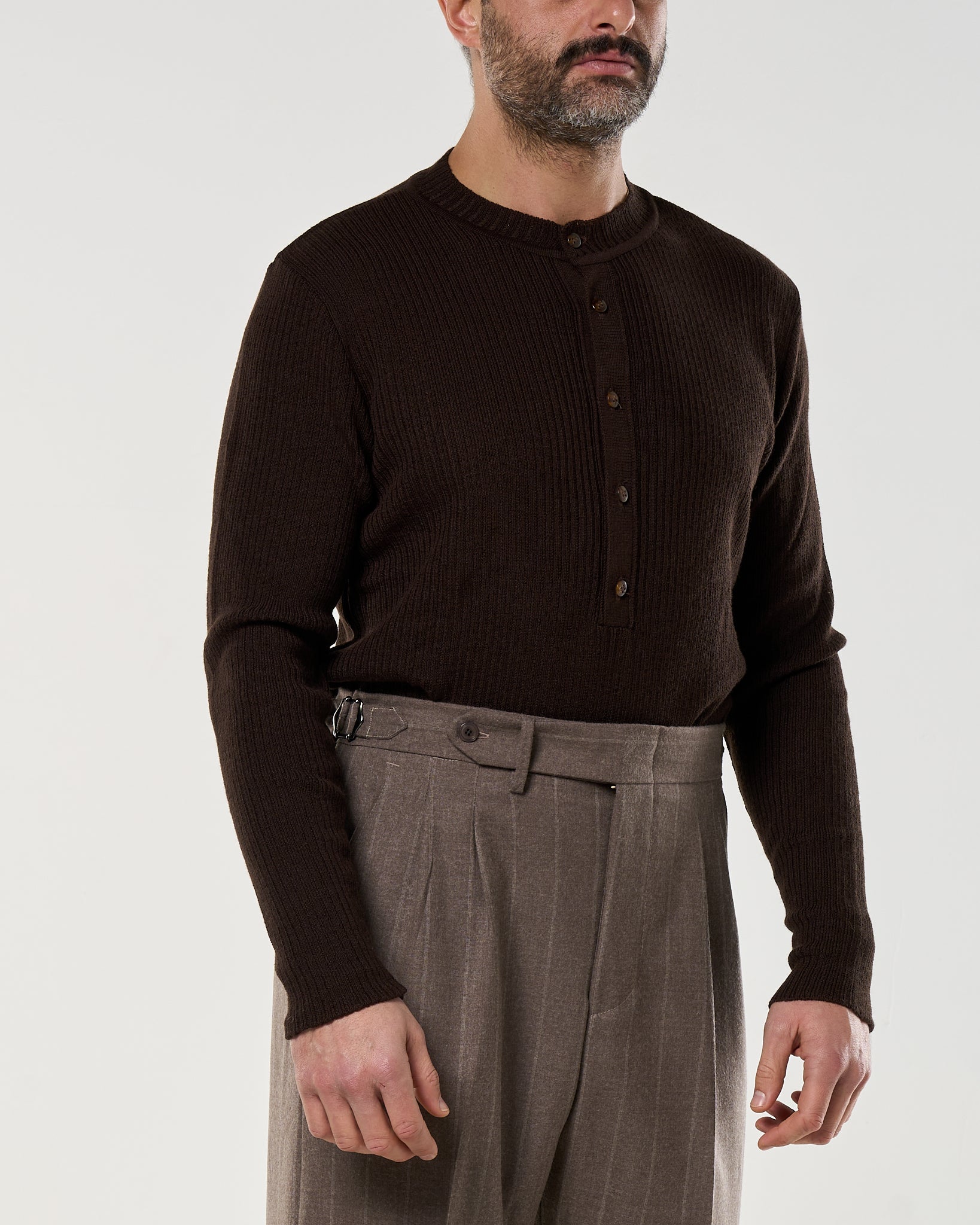 Maglia Henley Knit Testa di Moro