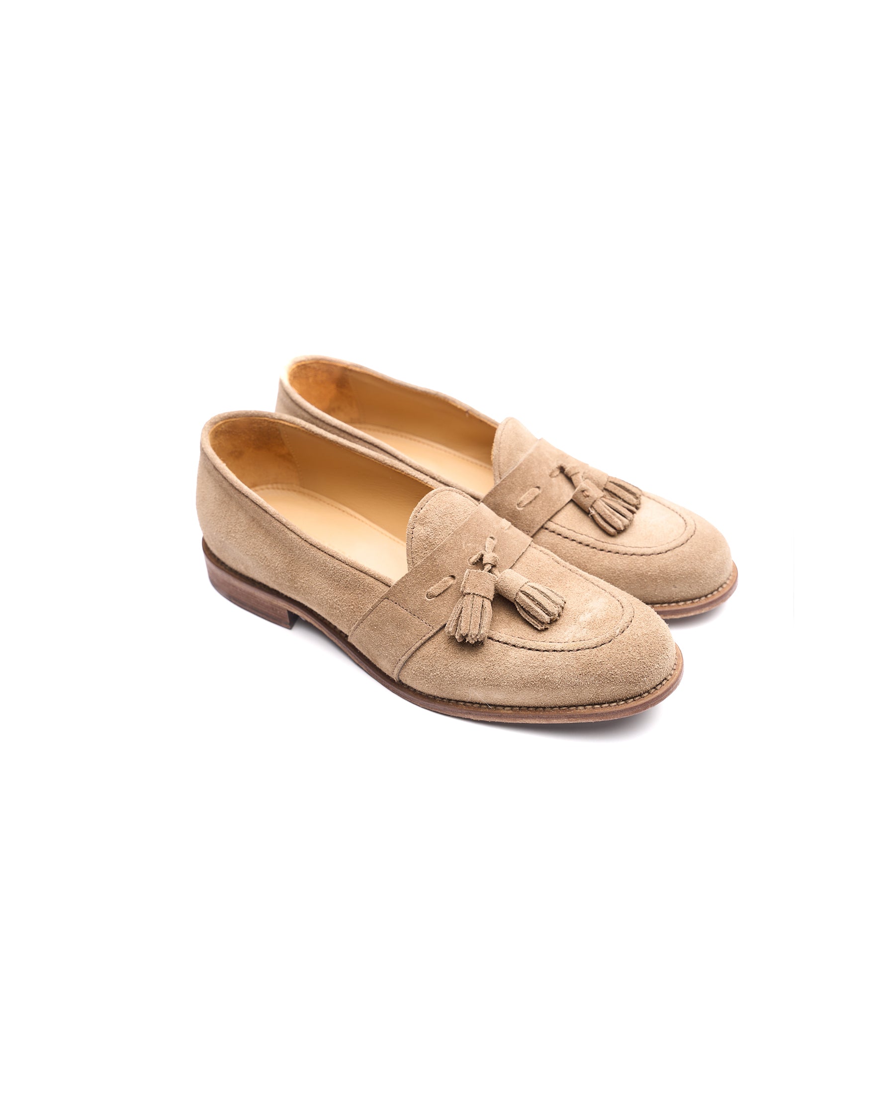 Tassel Loafer con Bendina e Nappine in Camoscio Steppa