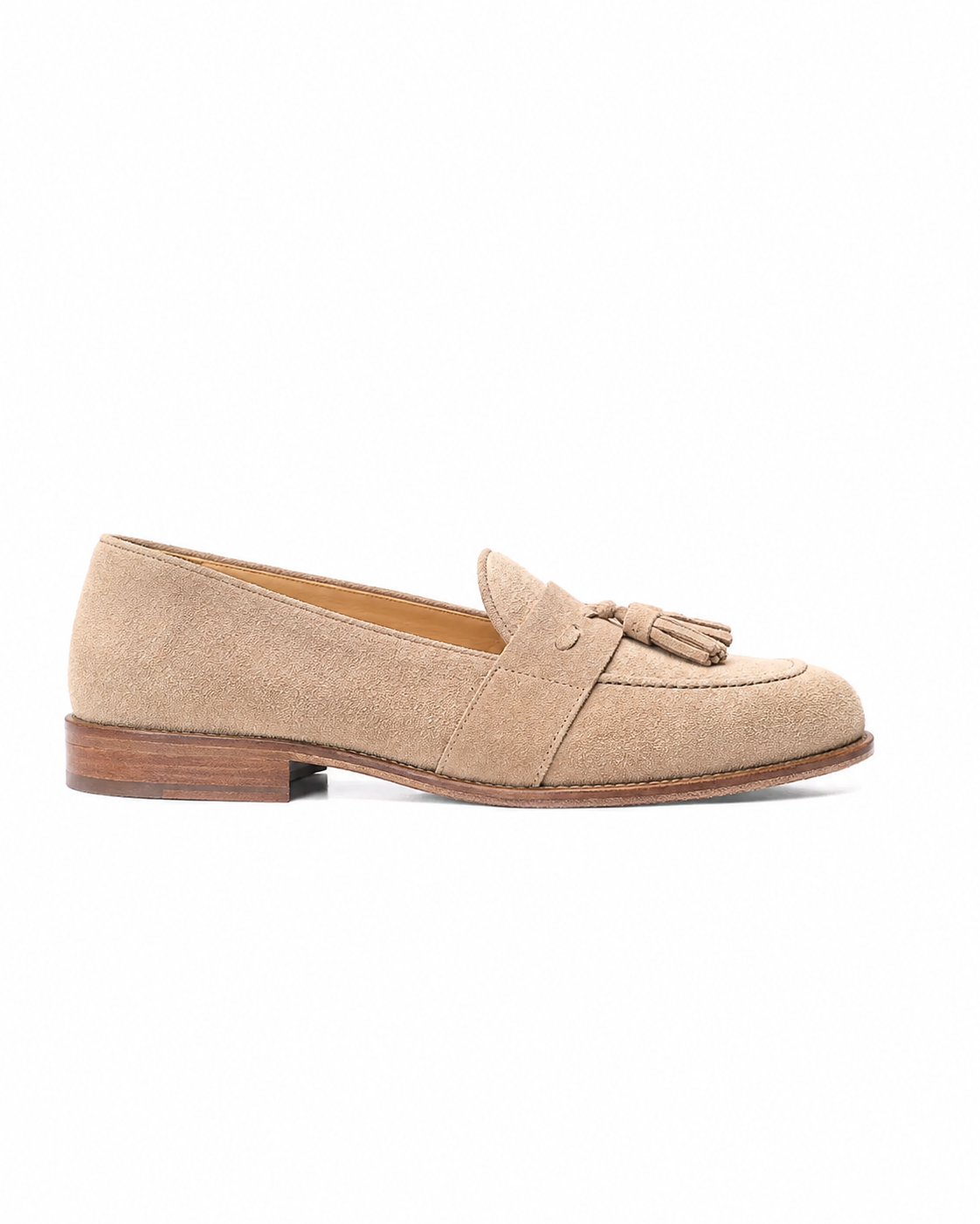 Tassel Loafer con Bendina e Nappine in Camoscio Steppa