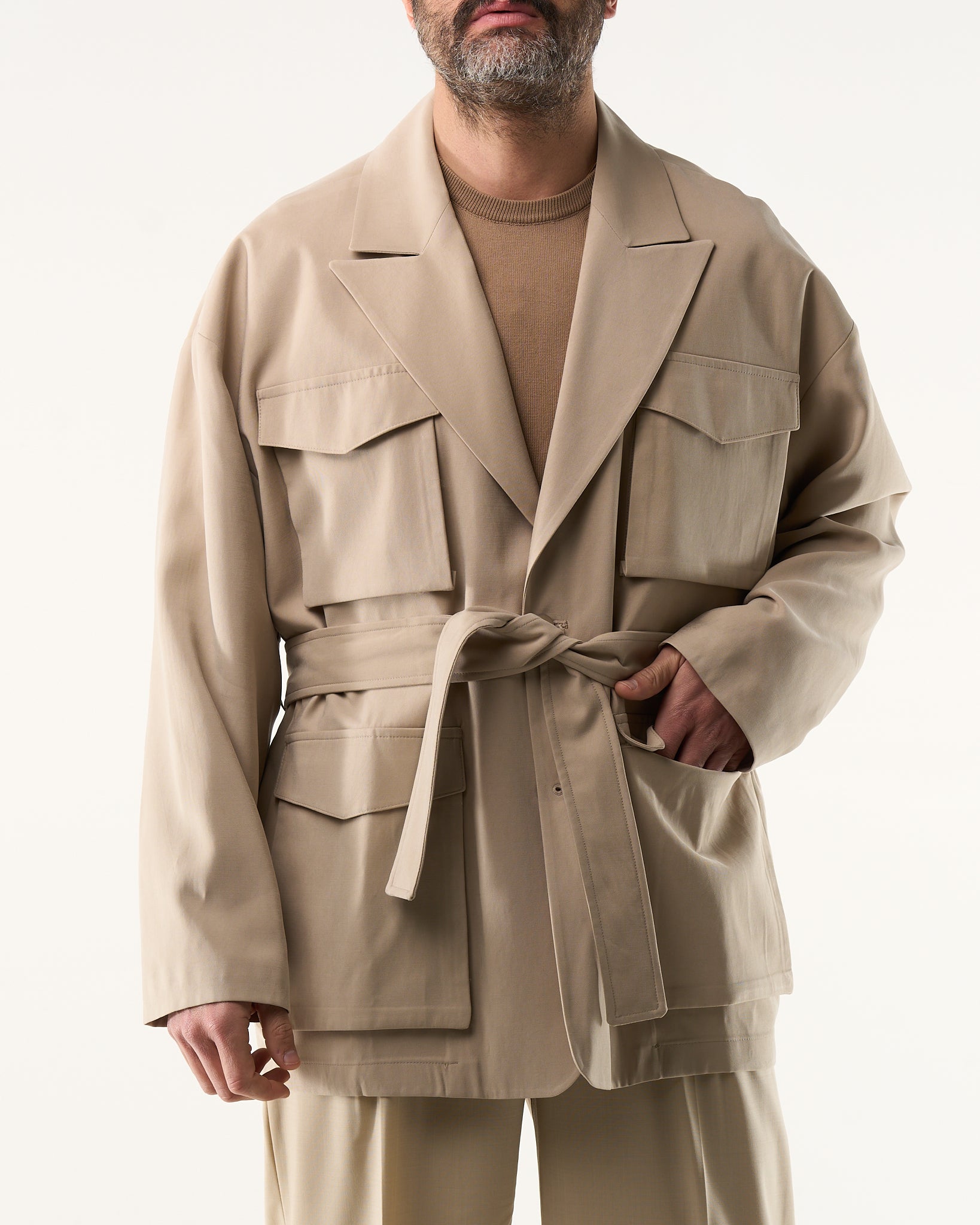 Sahariana con Tasconi Beige