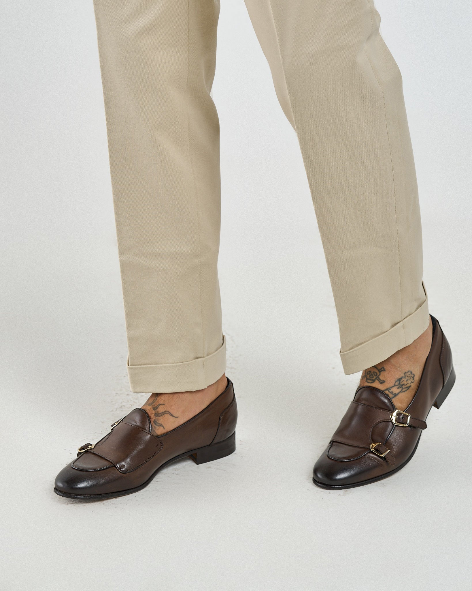 Pantalone Chino in Cotone Crema