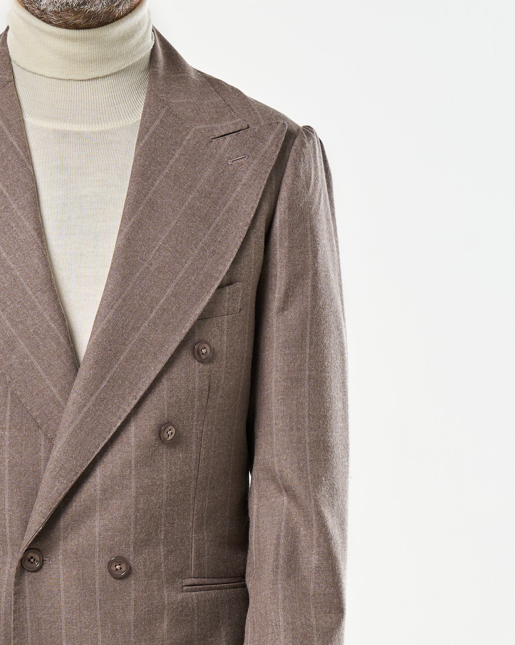 Giacca Jocket in Lana Gessato Moro e Panna Vietri