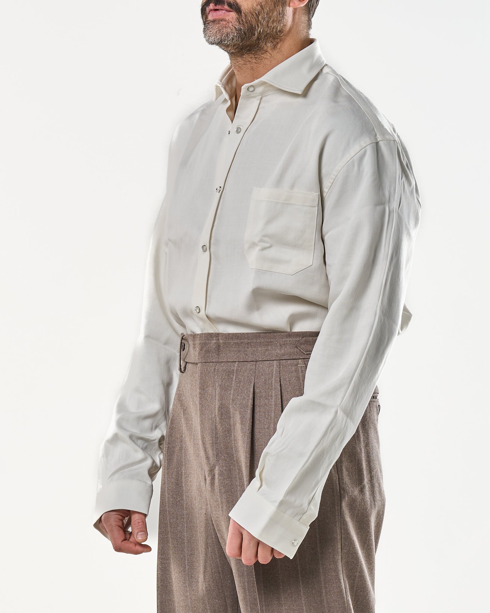 Camicia Oversize con Taschino Bull Bianca