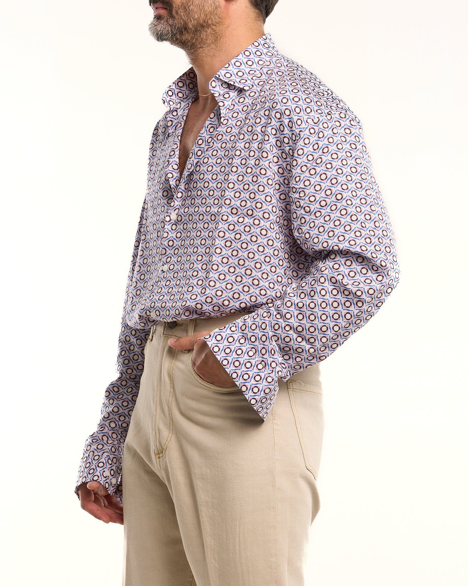 Black French Collar Shirt