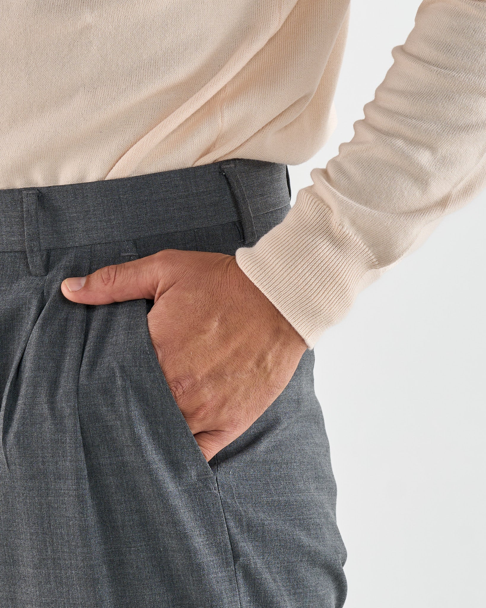 Polo Manica Lunga Tre Bottoni Cipria