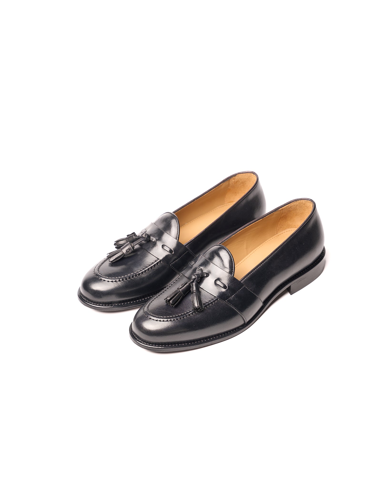Black Leather Tassel Loafer