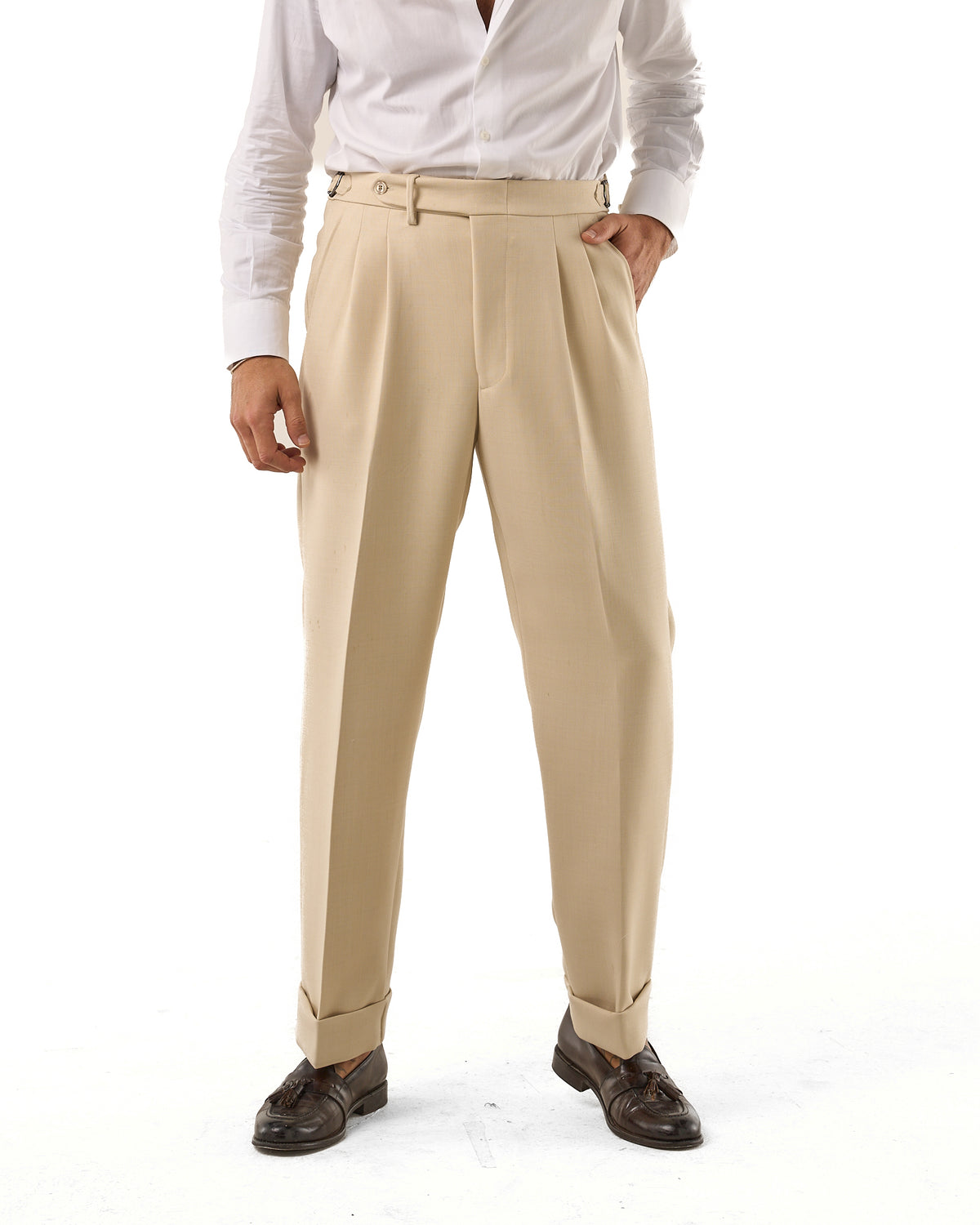 Pantalones de pernera ancha Off-White con hebillas laterales diagonales