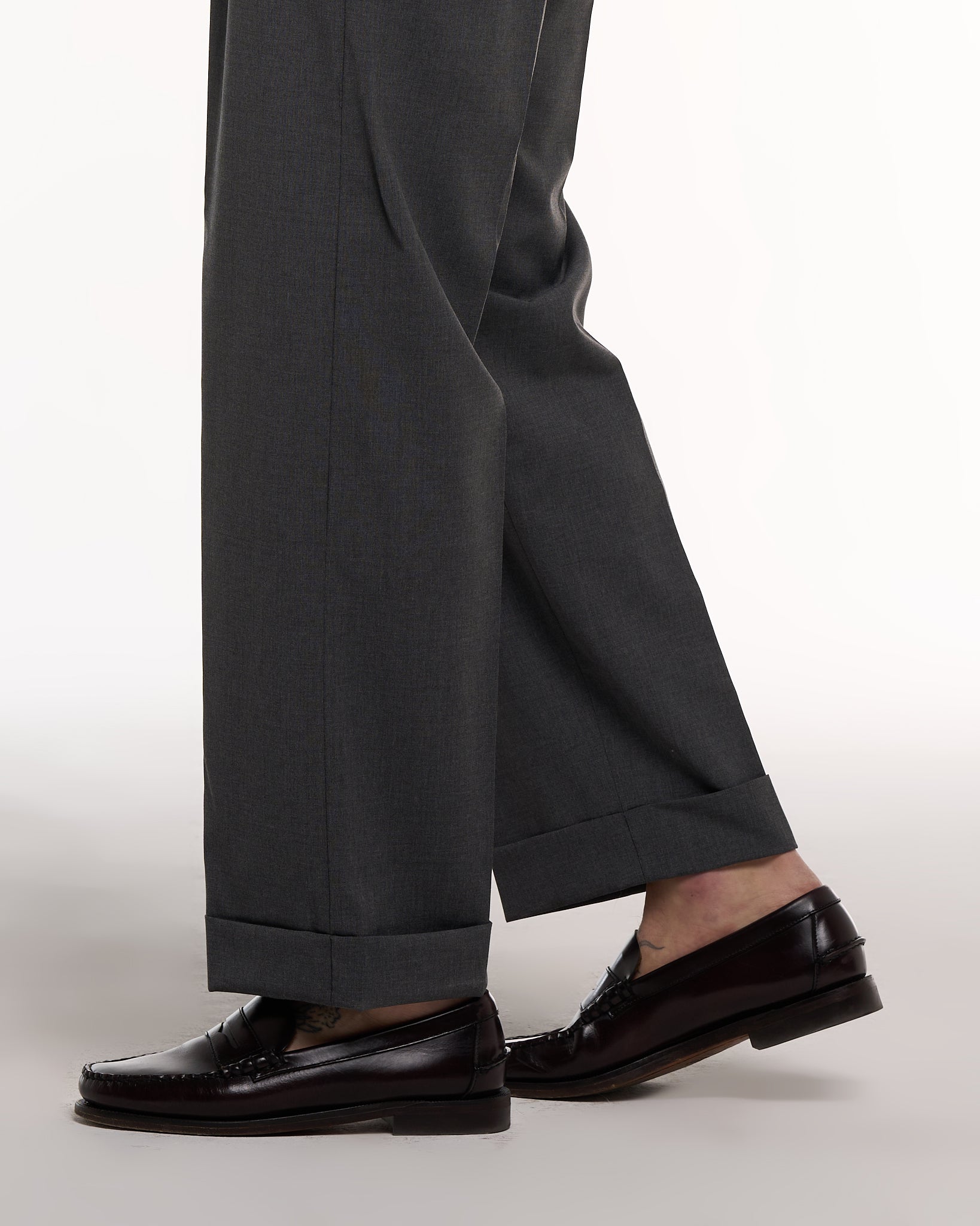 Siena Dark Brown Wide Leg Trousers with Side Buckles