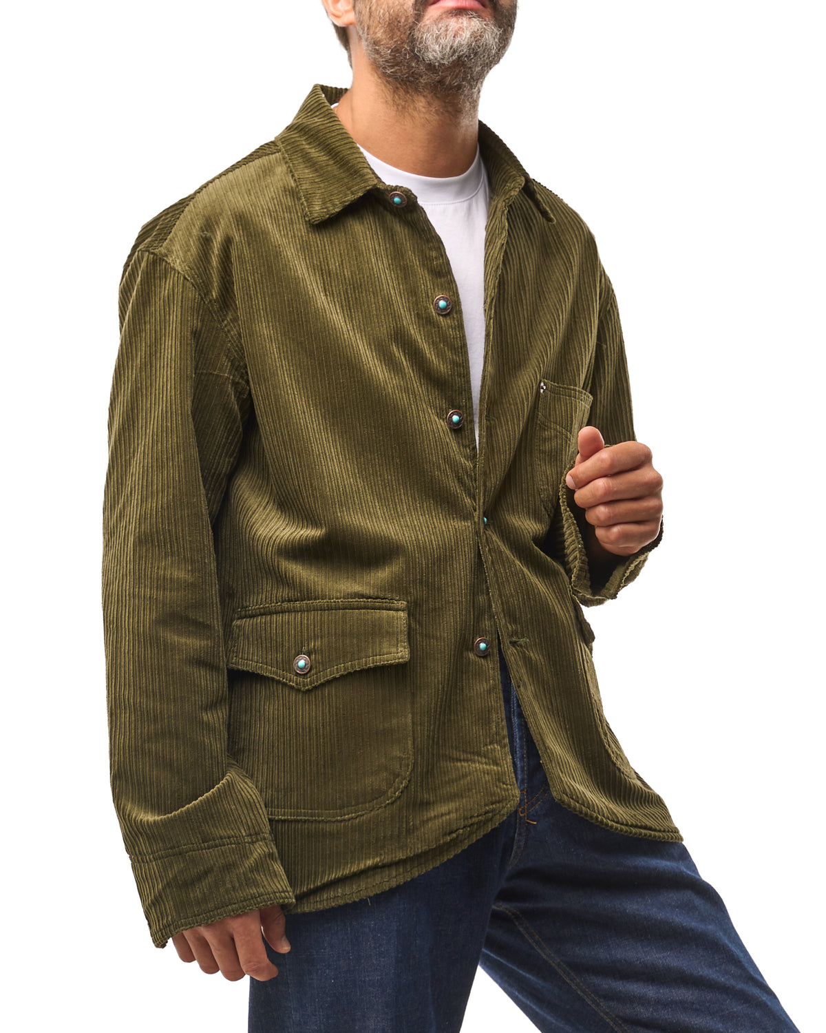 Chaqueta vaquera lavada con mosquetones, azul lavado