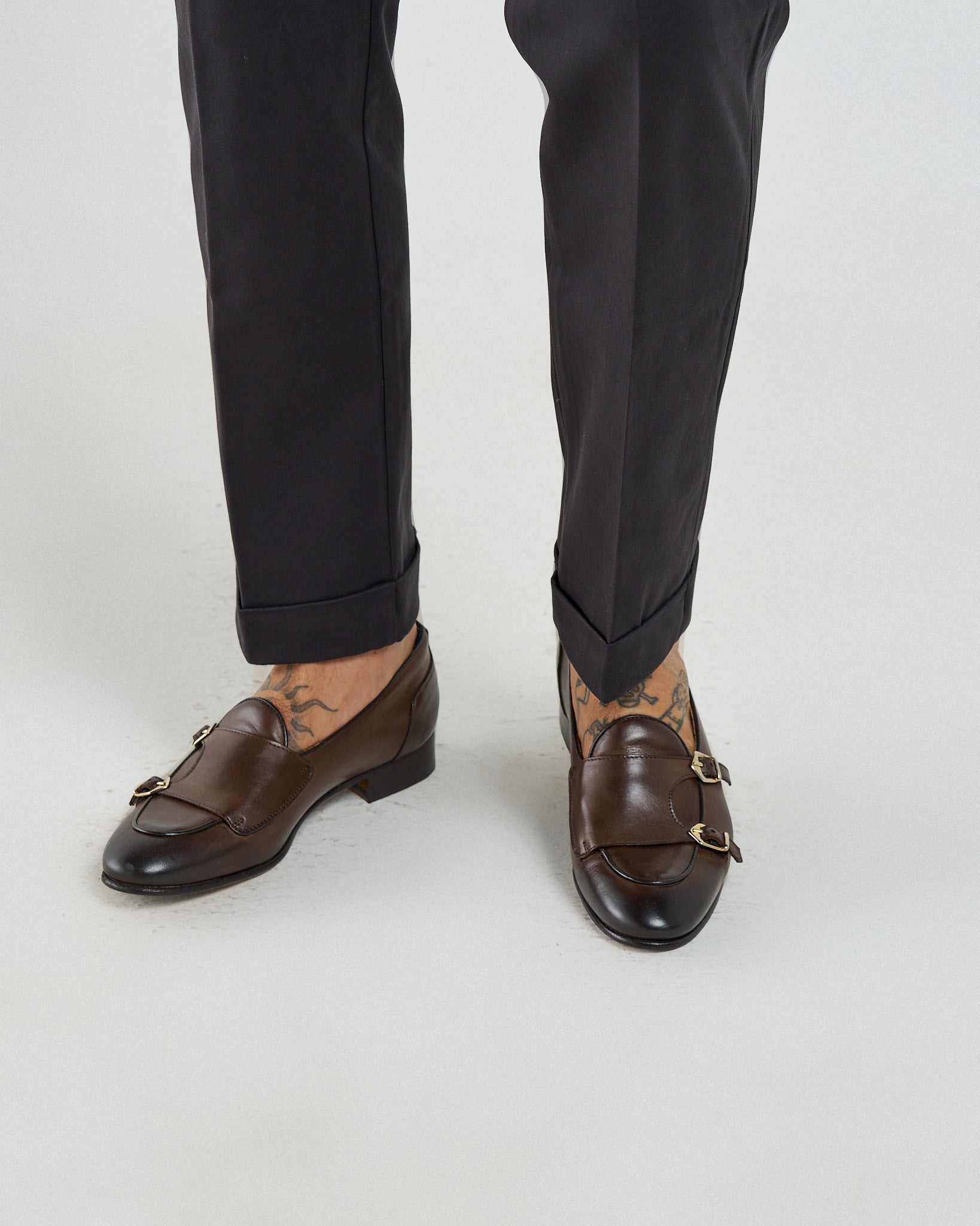 Pantalones chinos de algodón negro