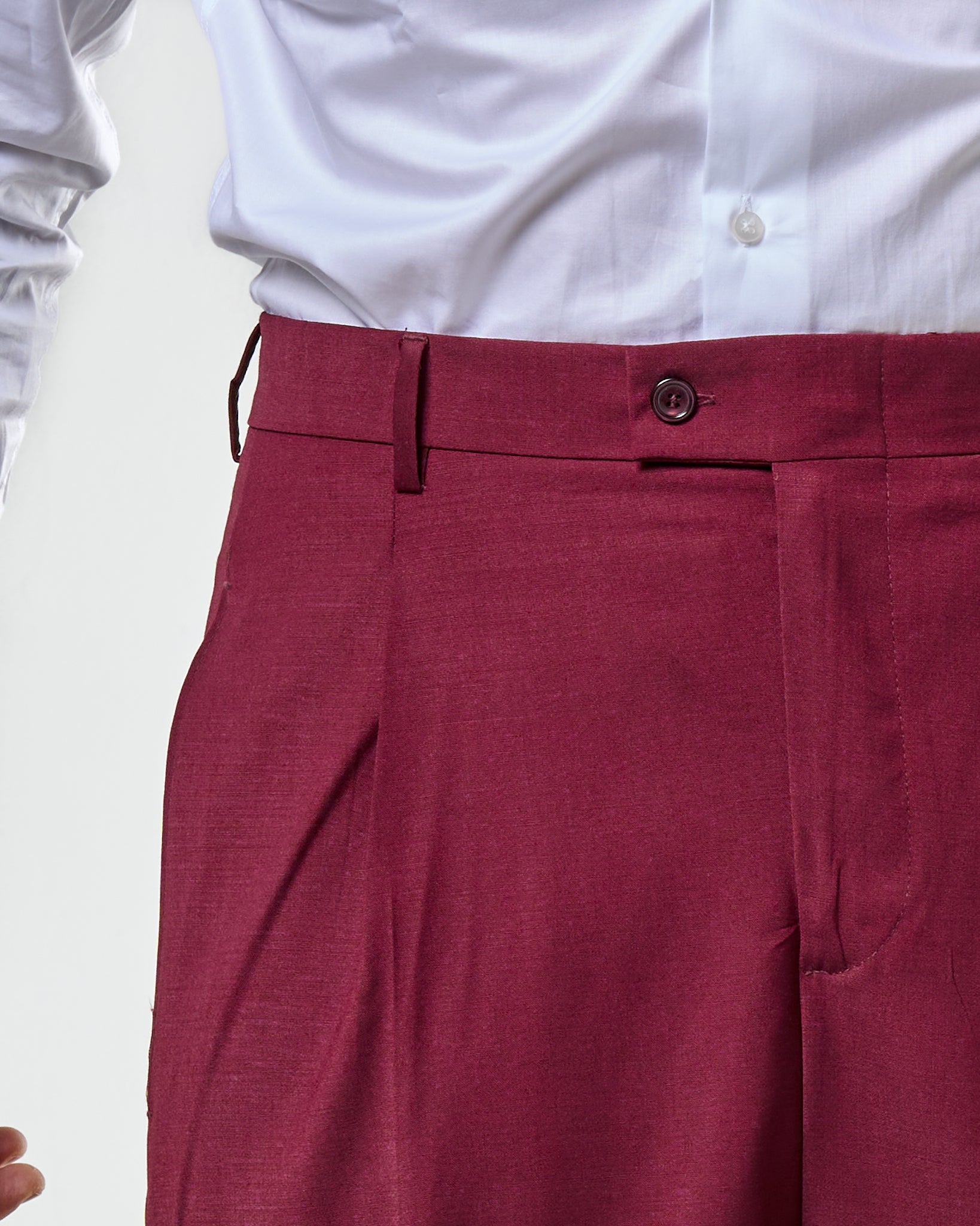 Pantalone Fondo Ampio Senza Piega Bordò Firenze