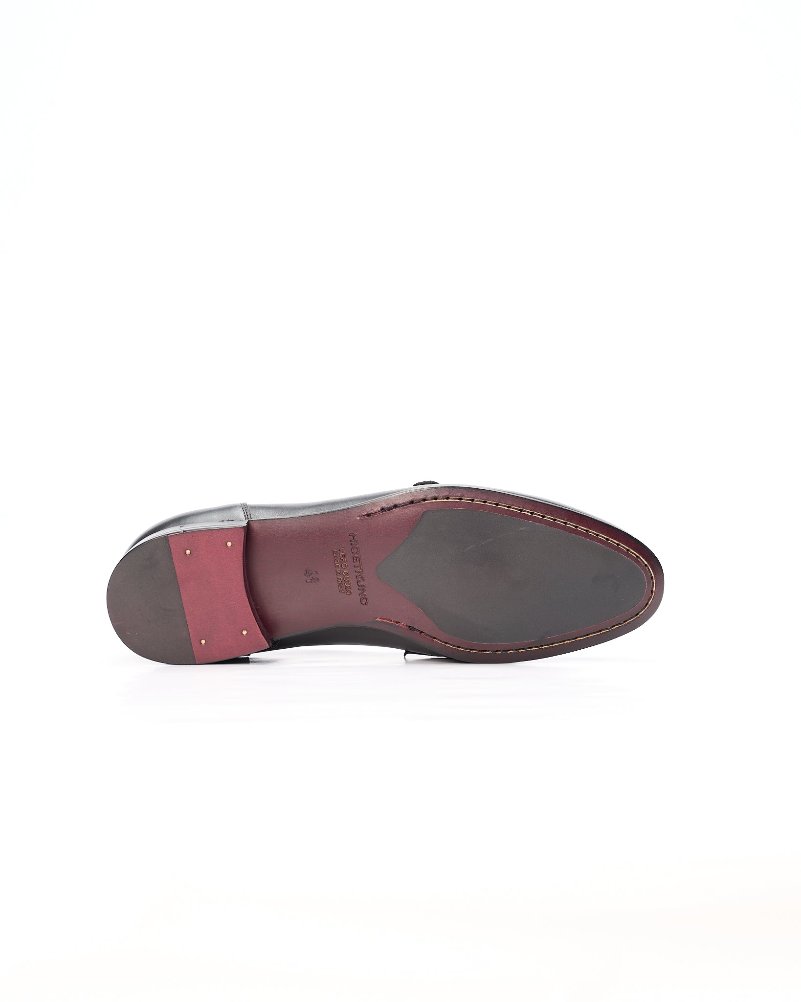 Mocassino con Monofibbia Laterale in Pelle Nero