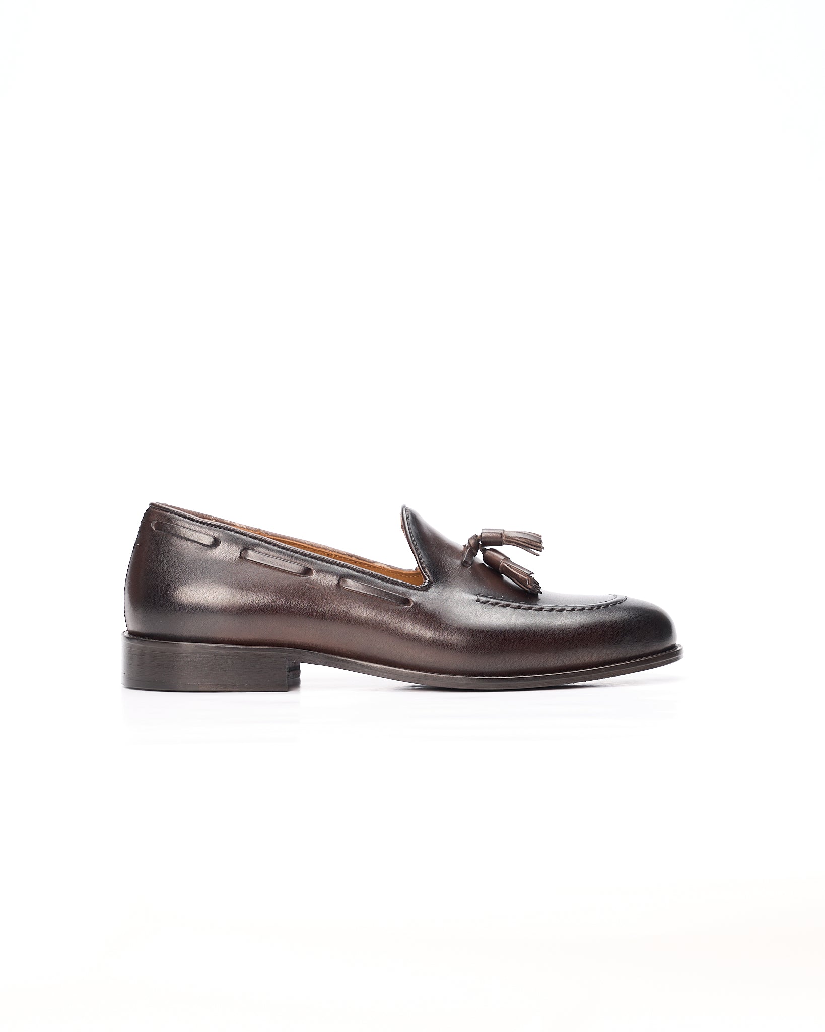 Tassel Loafer in Pelle Marrone