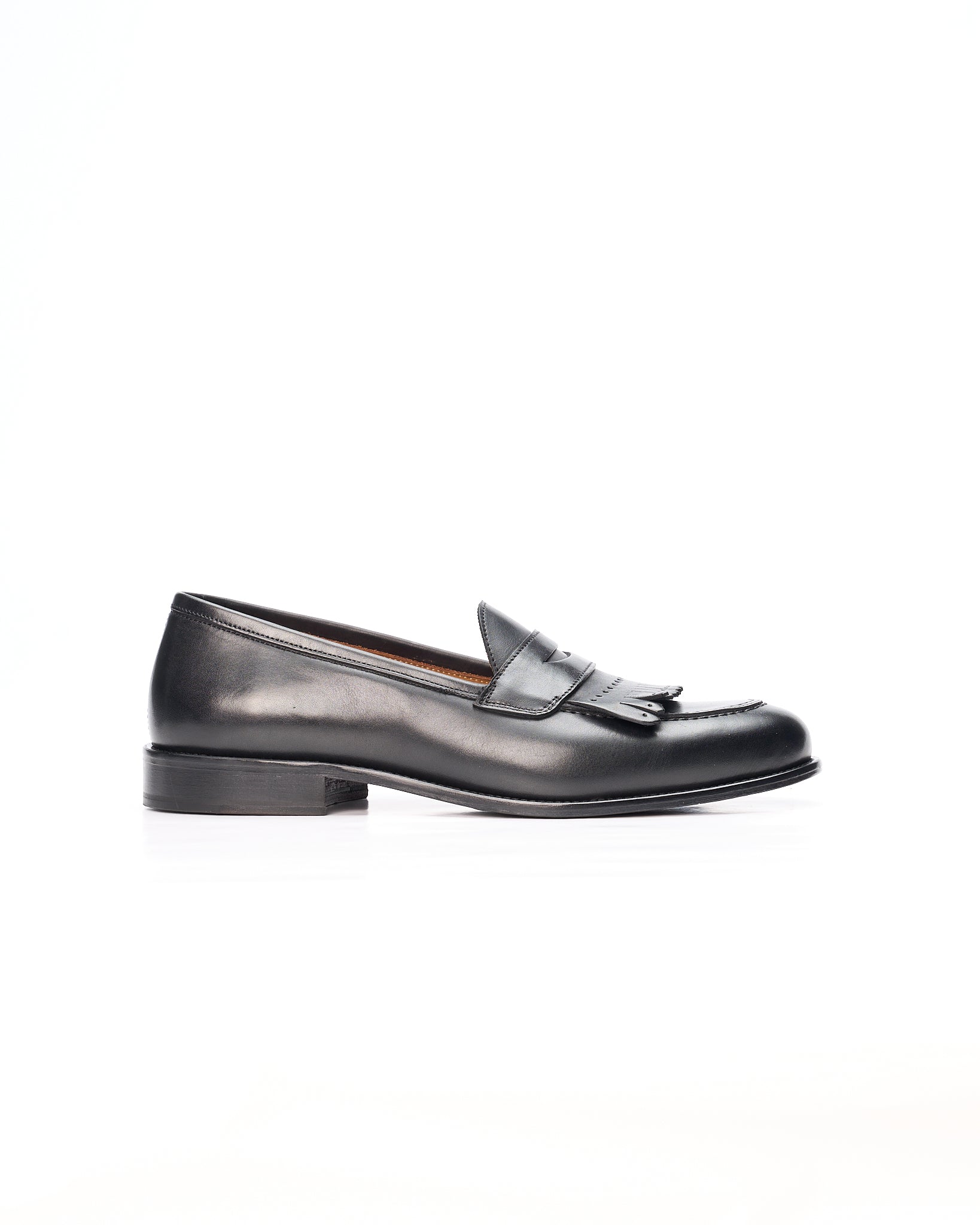Penny Loafer Kiltie in pelle Nera