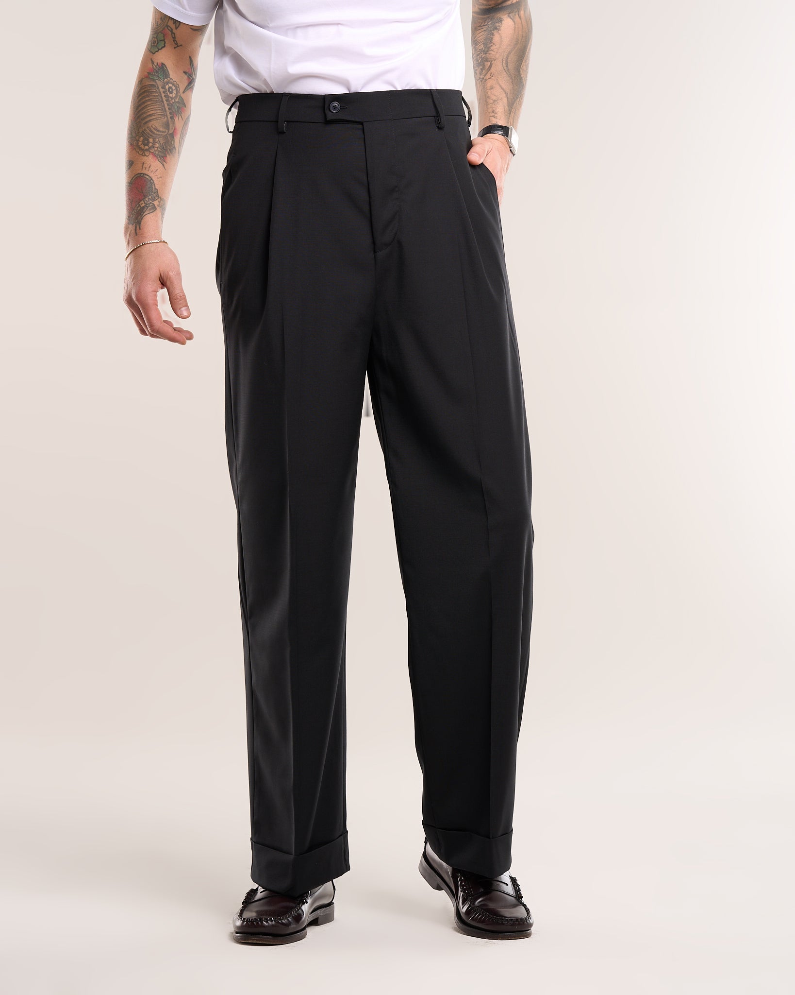 Pantalone Fondo 26cm Nero Milano