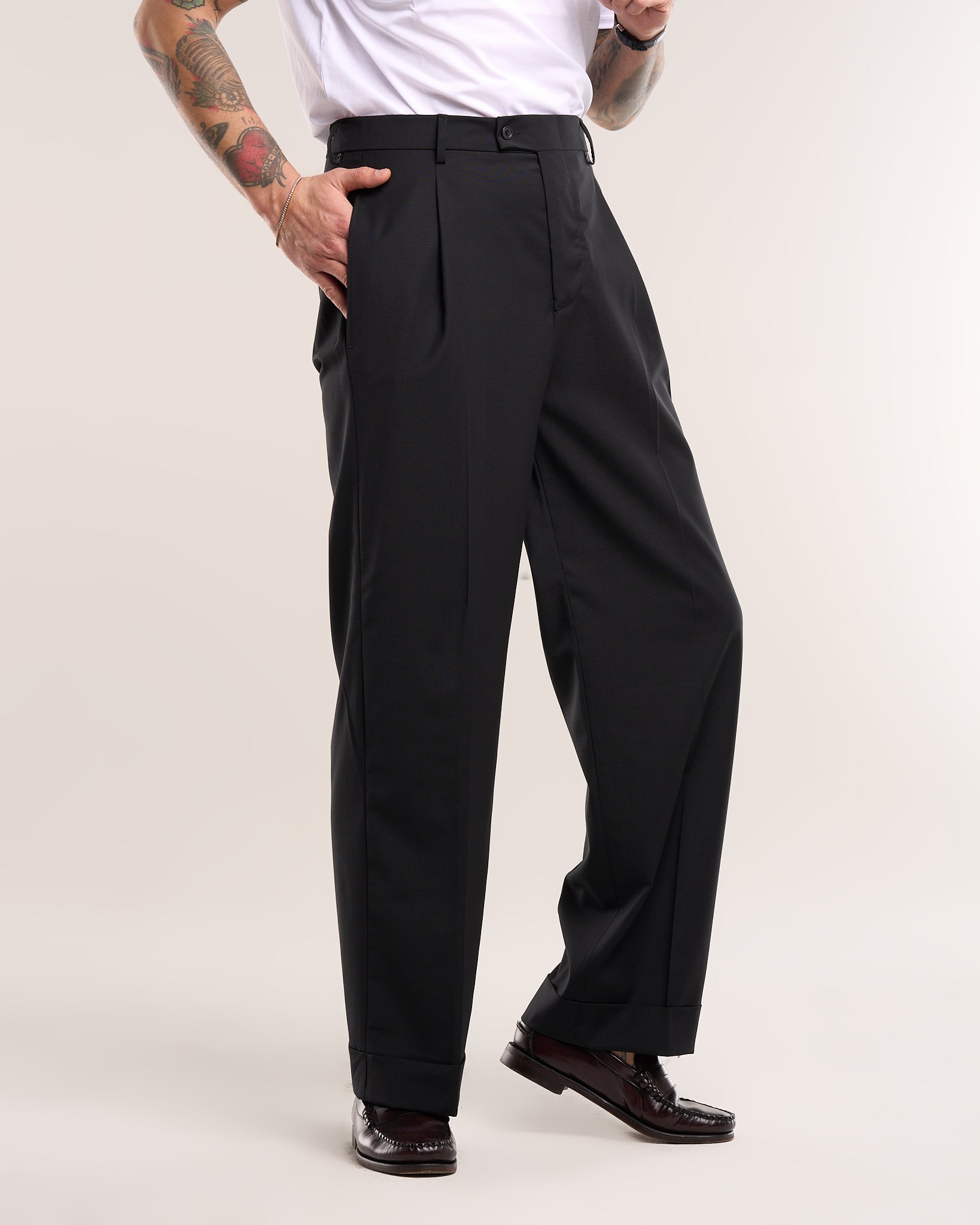 Pantalone Fondo 26cm Nero Milano