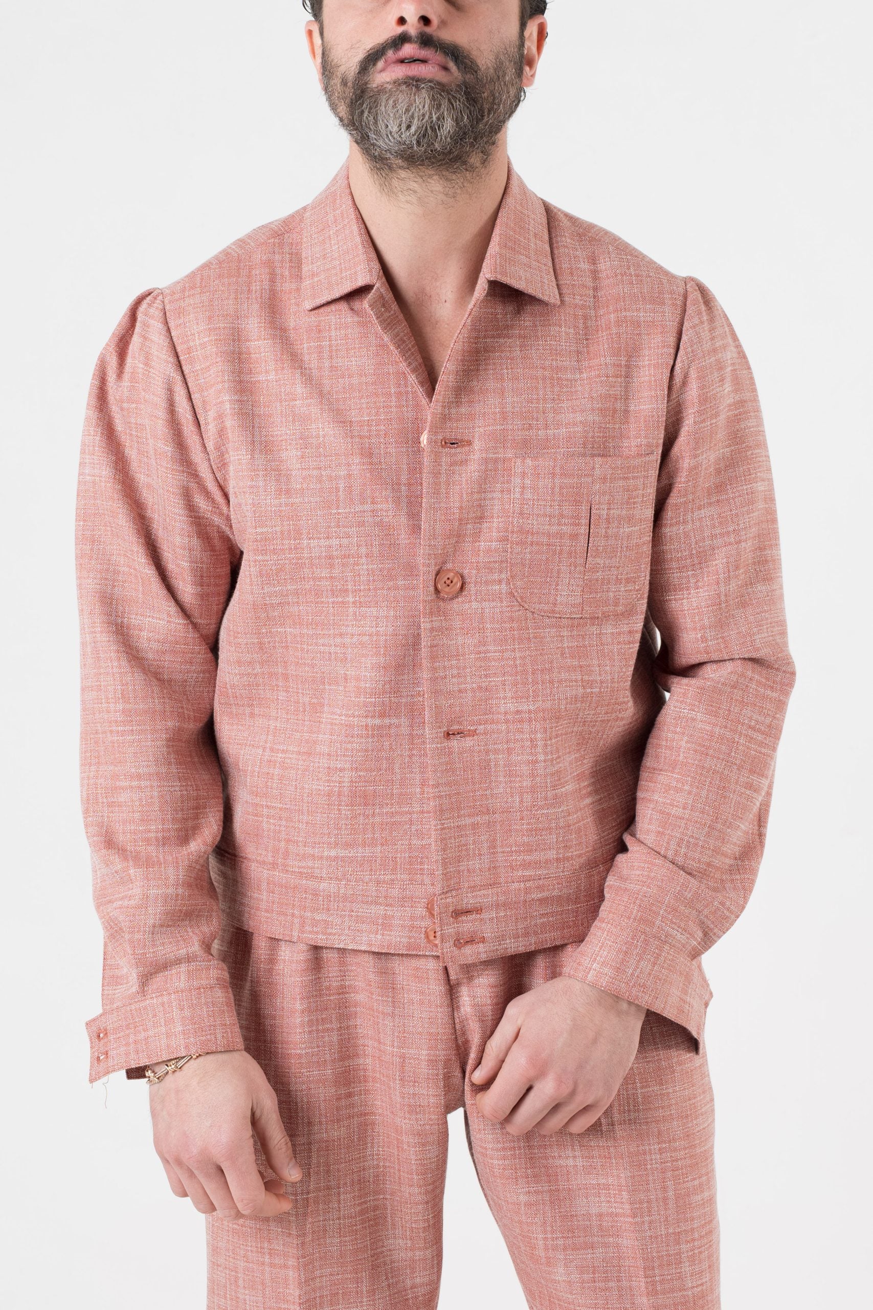 Giubbinetto Over con Spalla Arricciata Aragosta