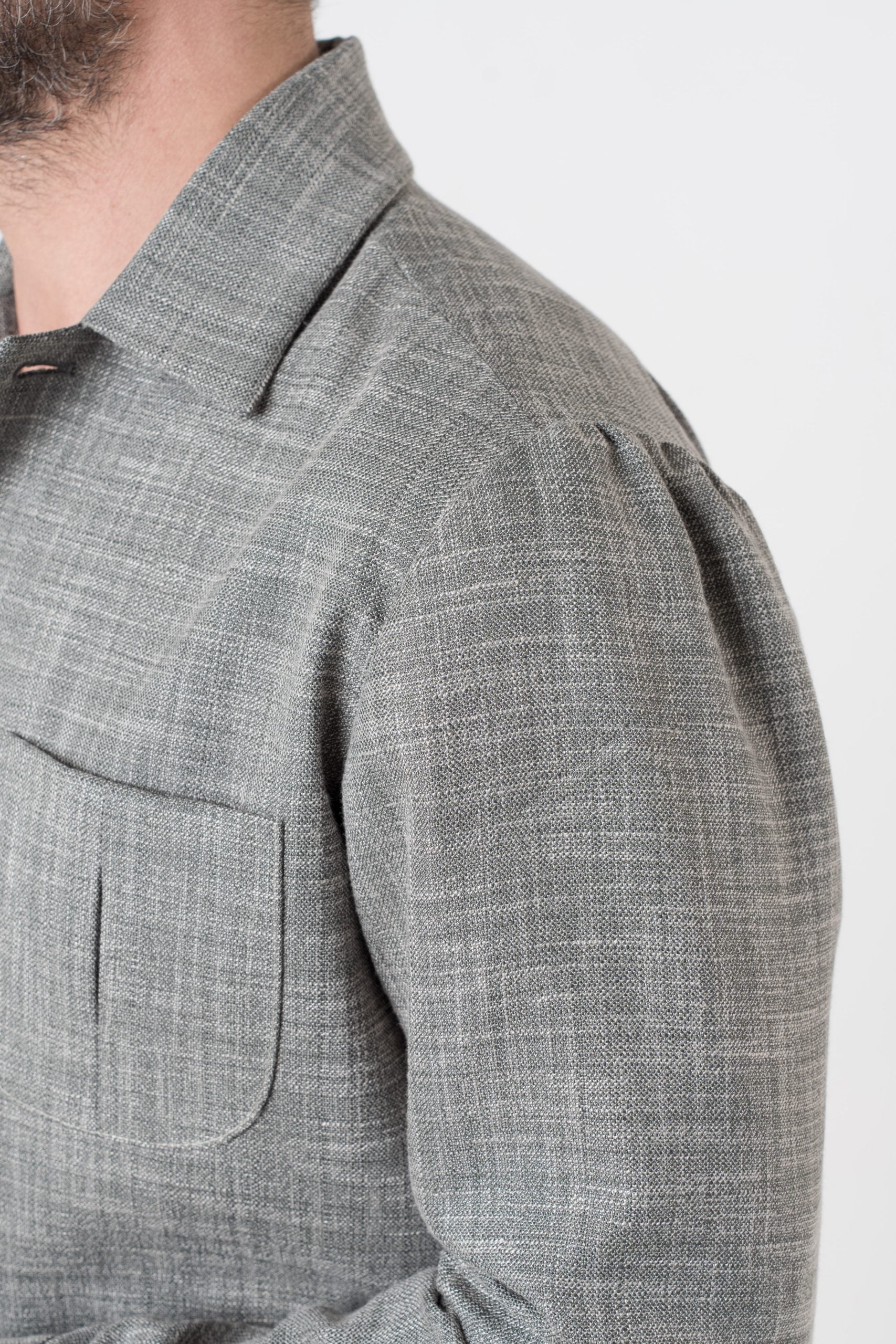 Giubbinetto Over con Spalla Arricciata Menta