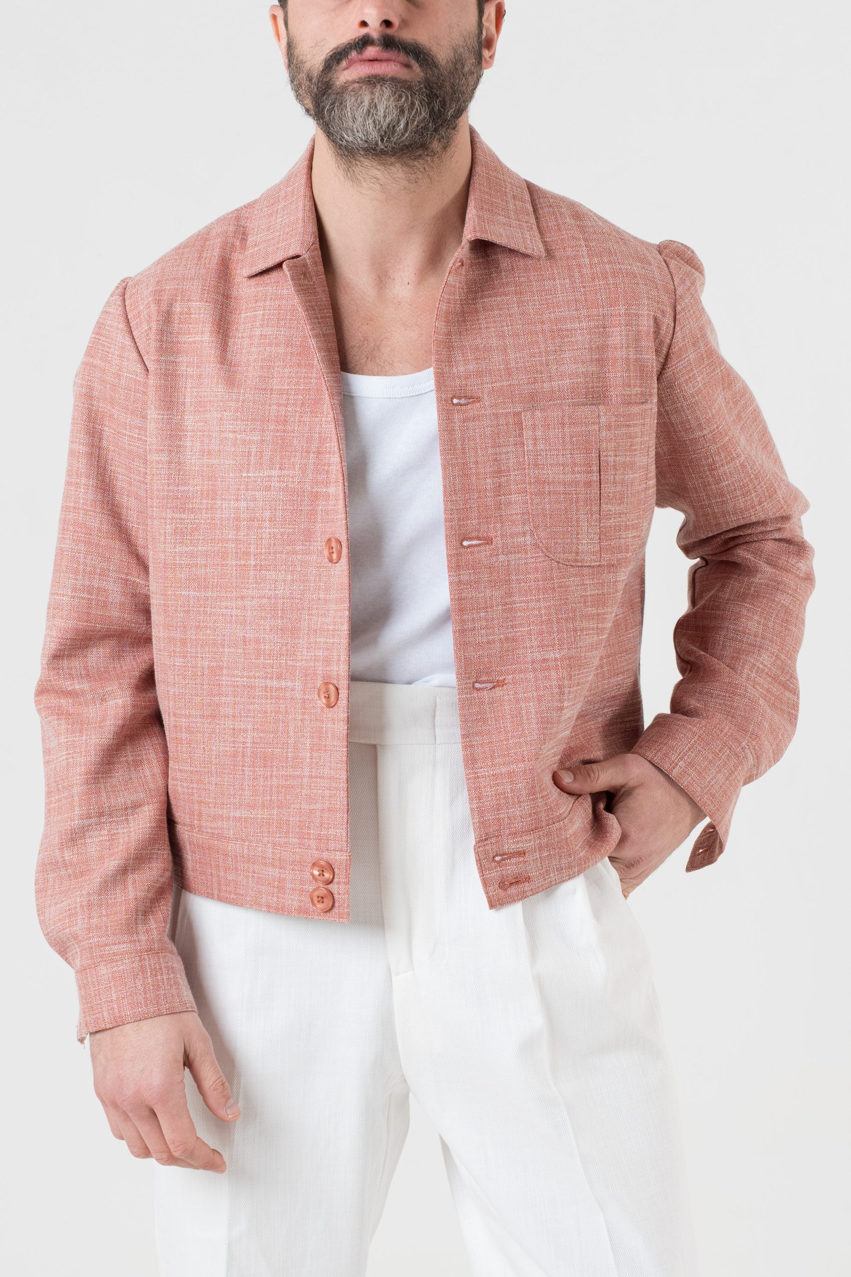 Giubbinetto Over con Spalla Arricciata Aragosta