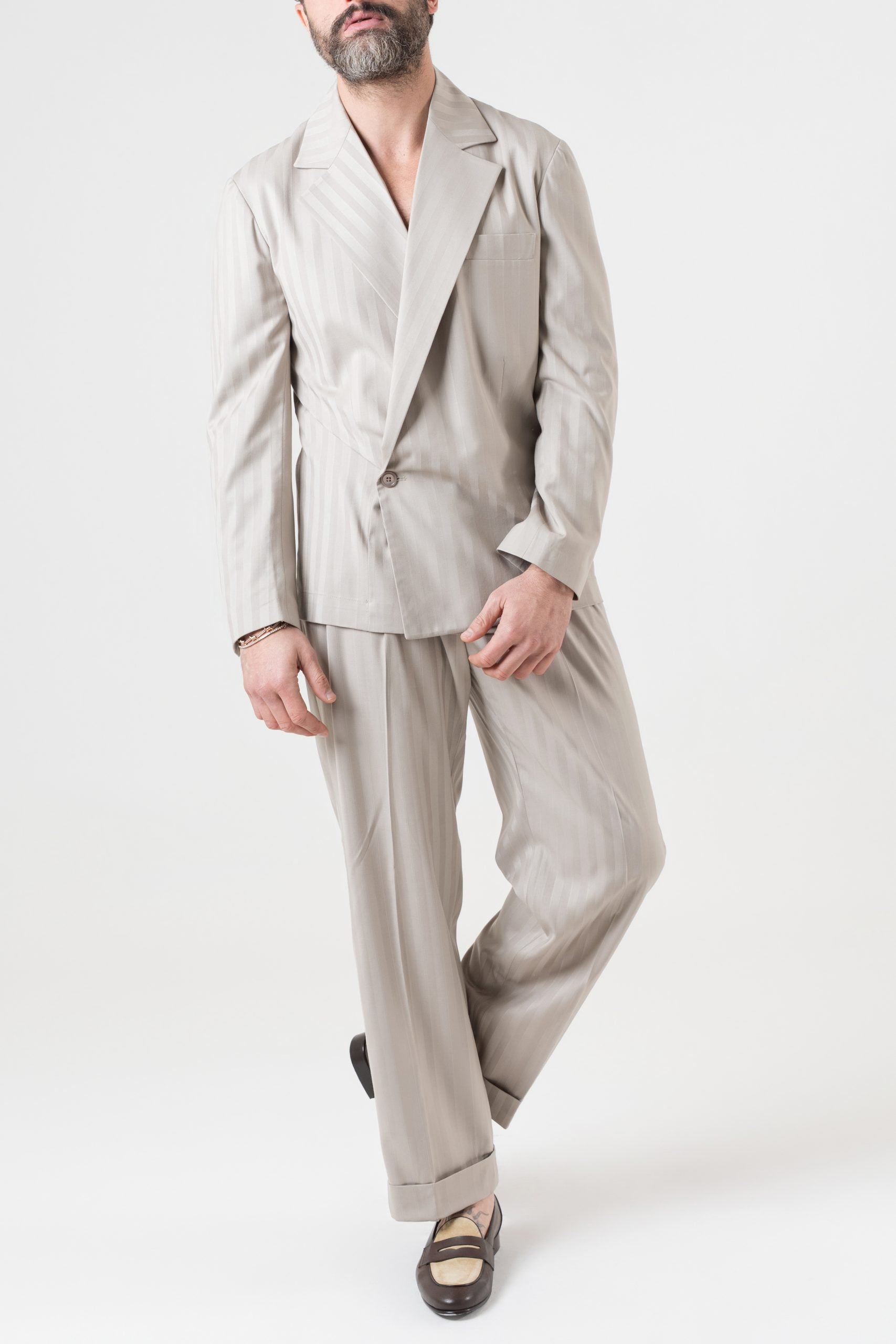 Abito Camicia Solaro Riga Larga Beige Bangkok