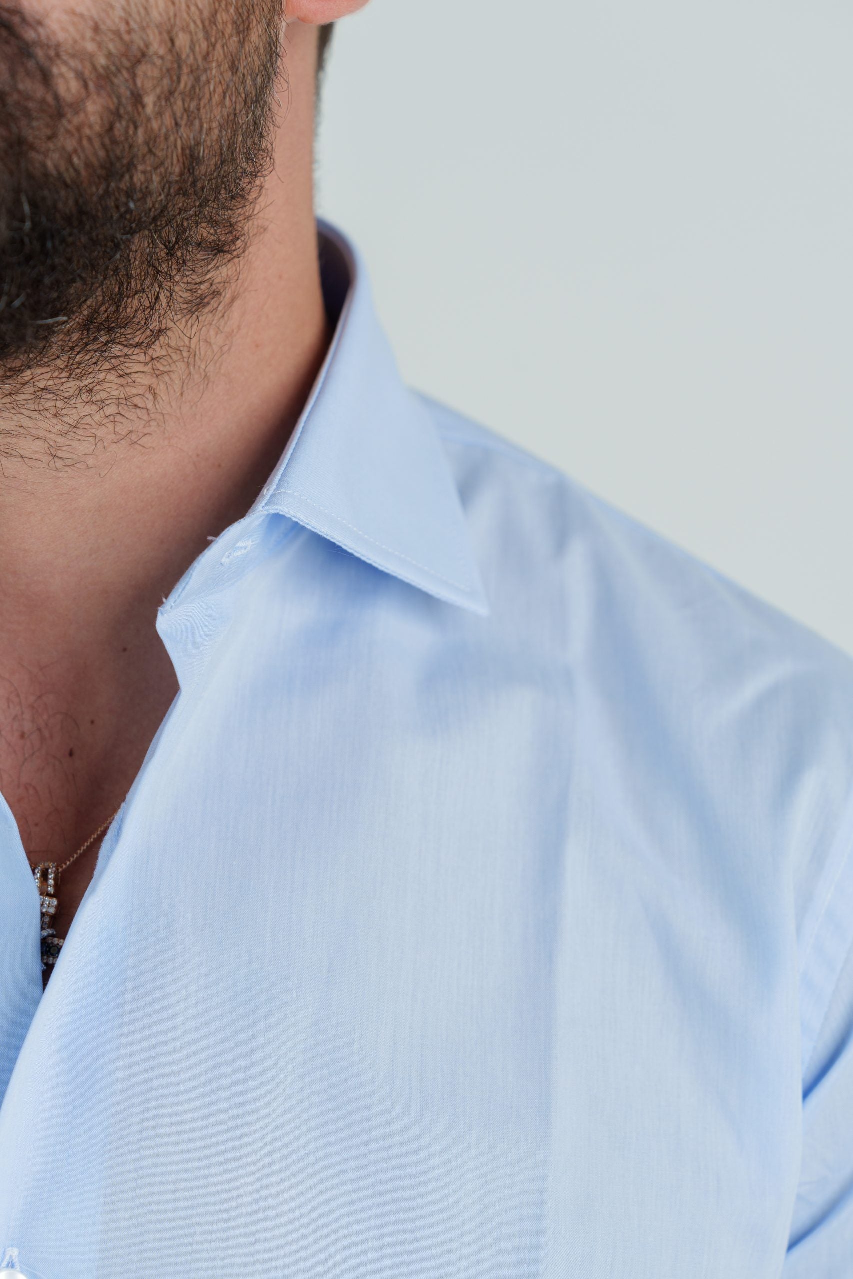 Camicia Collo Francese Azzurra