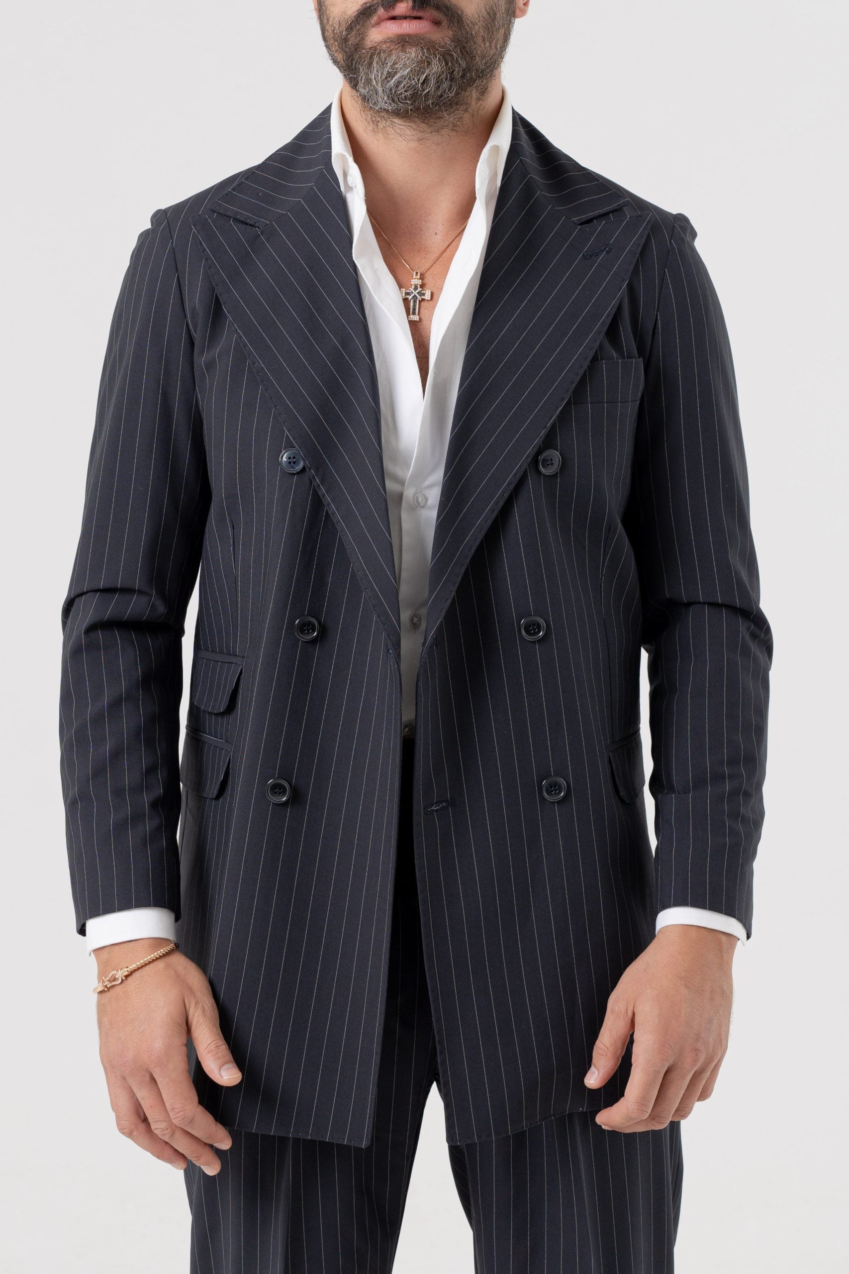 Chaqueta Socket Pinstripe Azul Manhattan