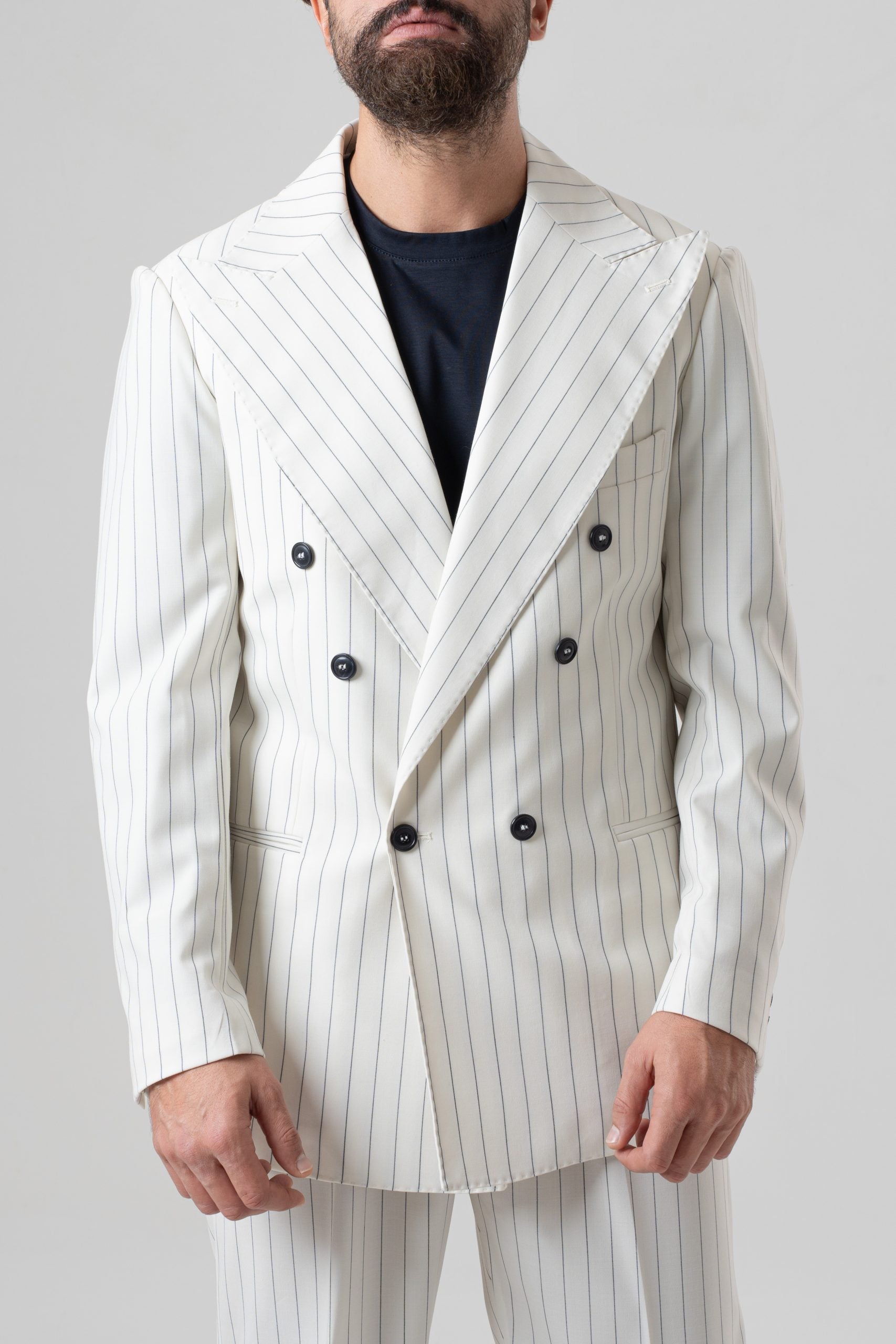 Giacca Jocket Panna Riga Blu Riviera