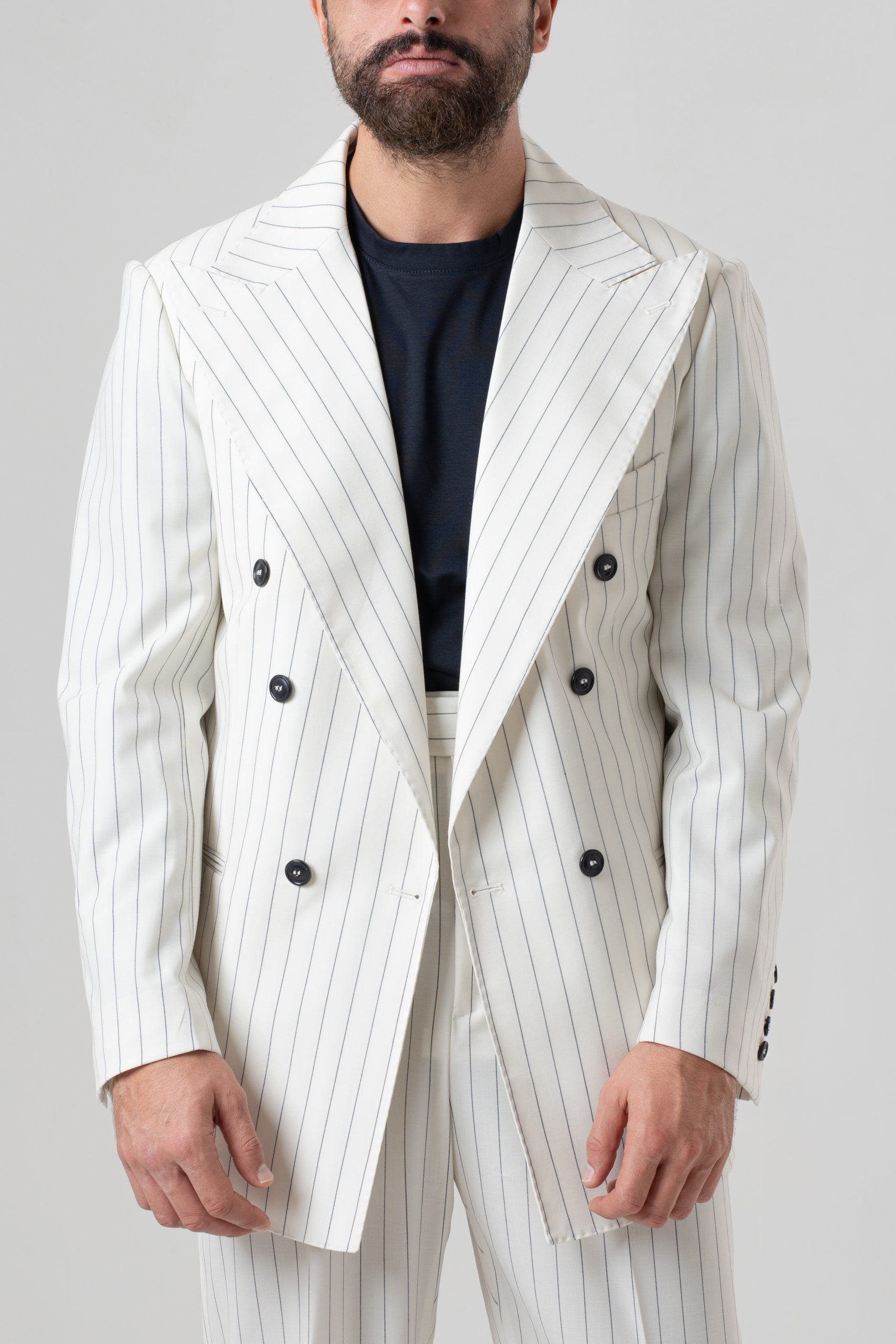 Giacca Jocket Panna Riga Blu Riviera