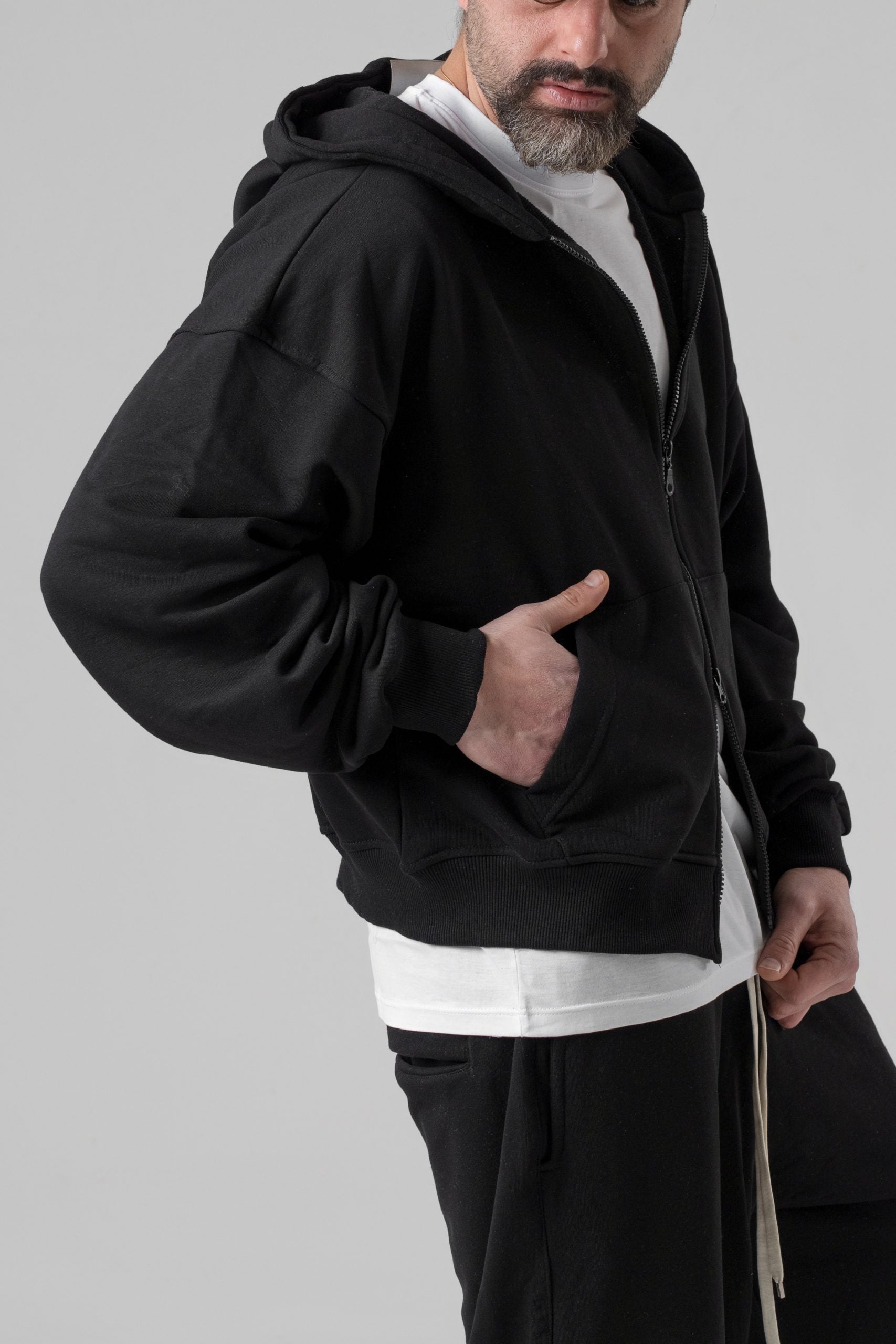 Sudadera extragrande con cremallera