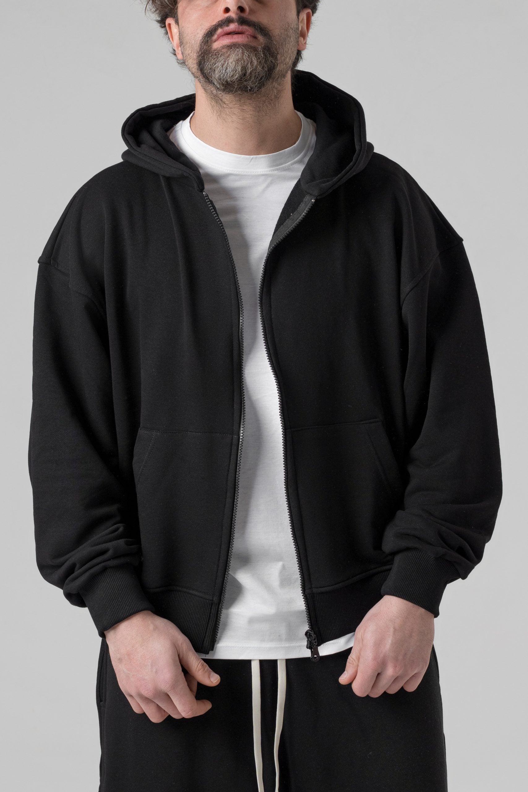 Sudadera extragrande con cremallera