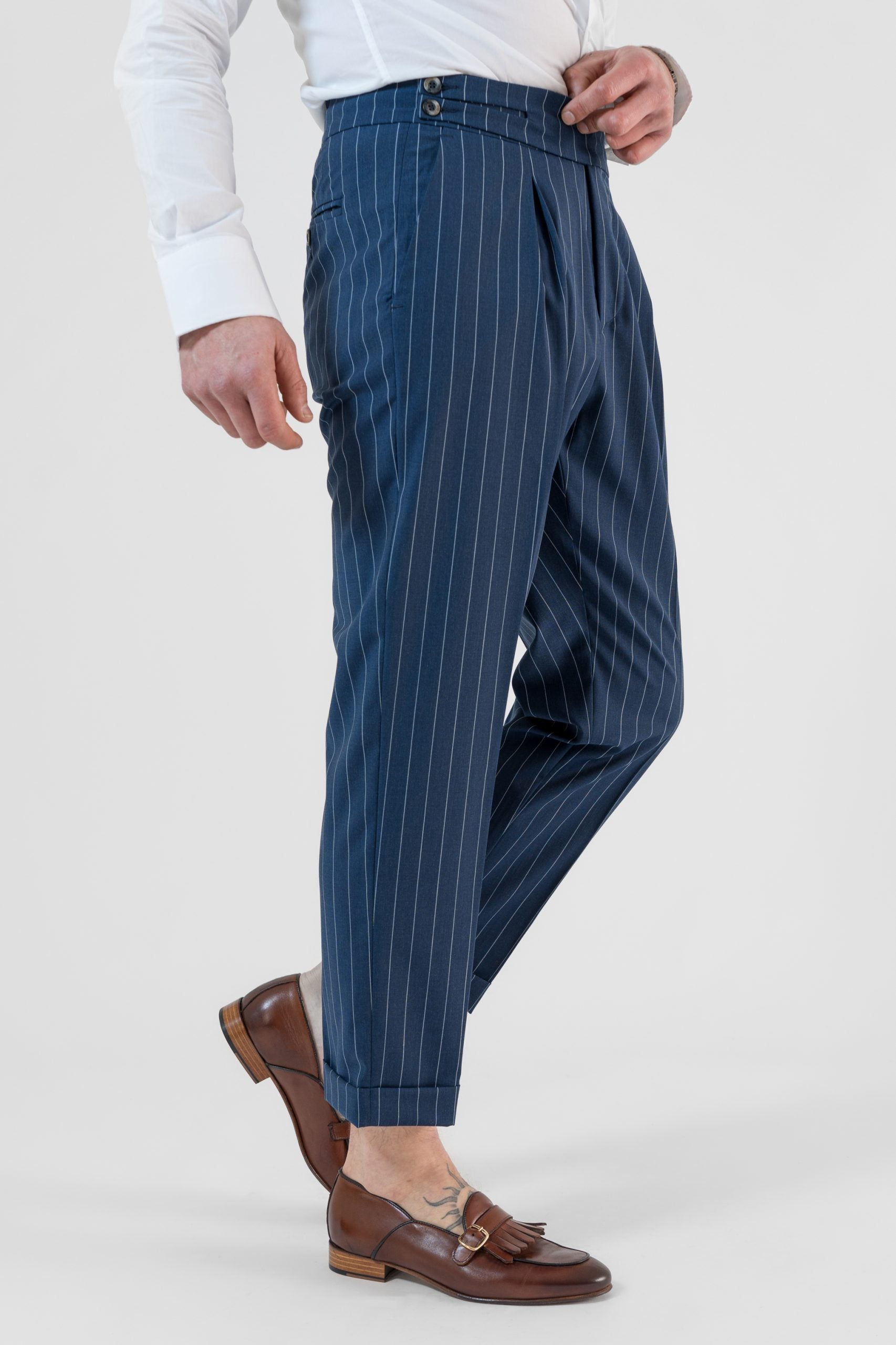 Pantalone Biforcato Gessato Royal Forte dei Marmi