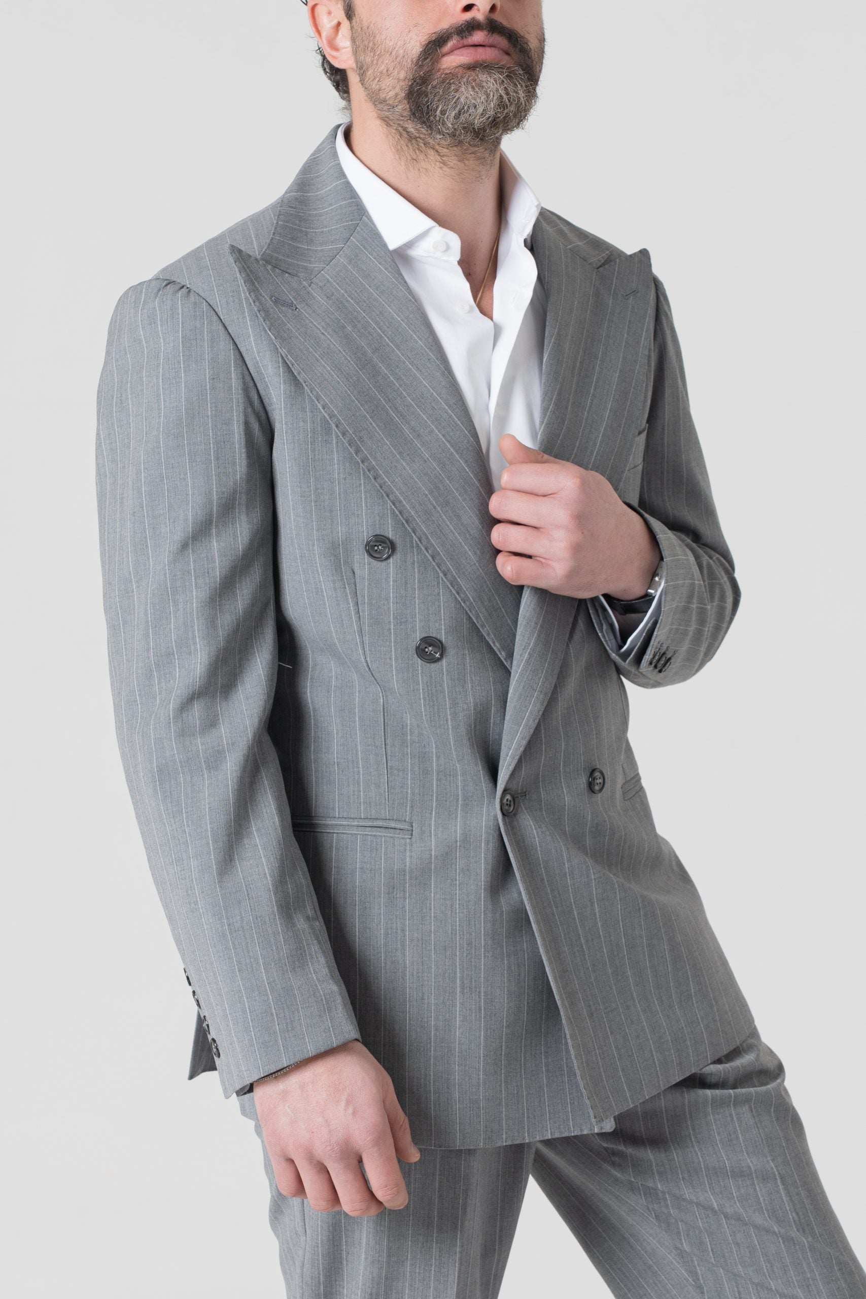 Giacca Jocket Gessato Grigio Milano Marittima