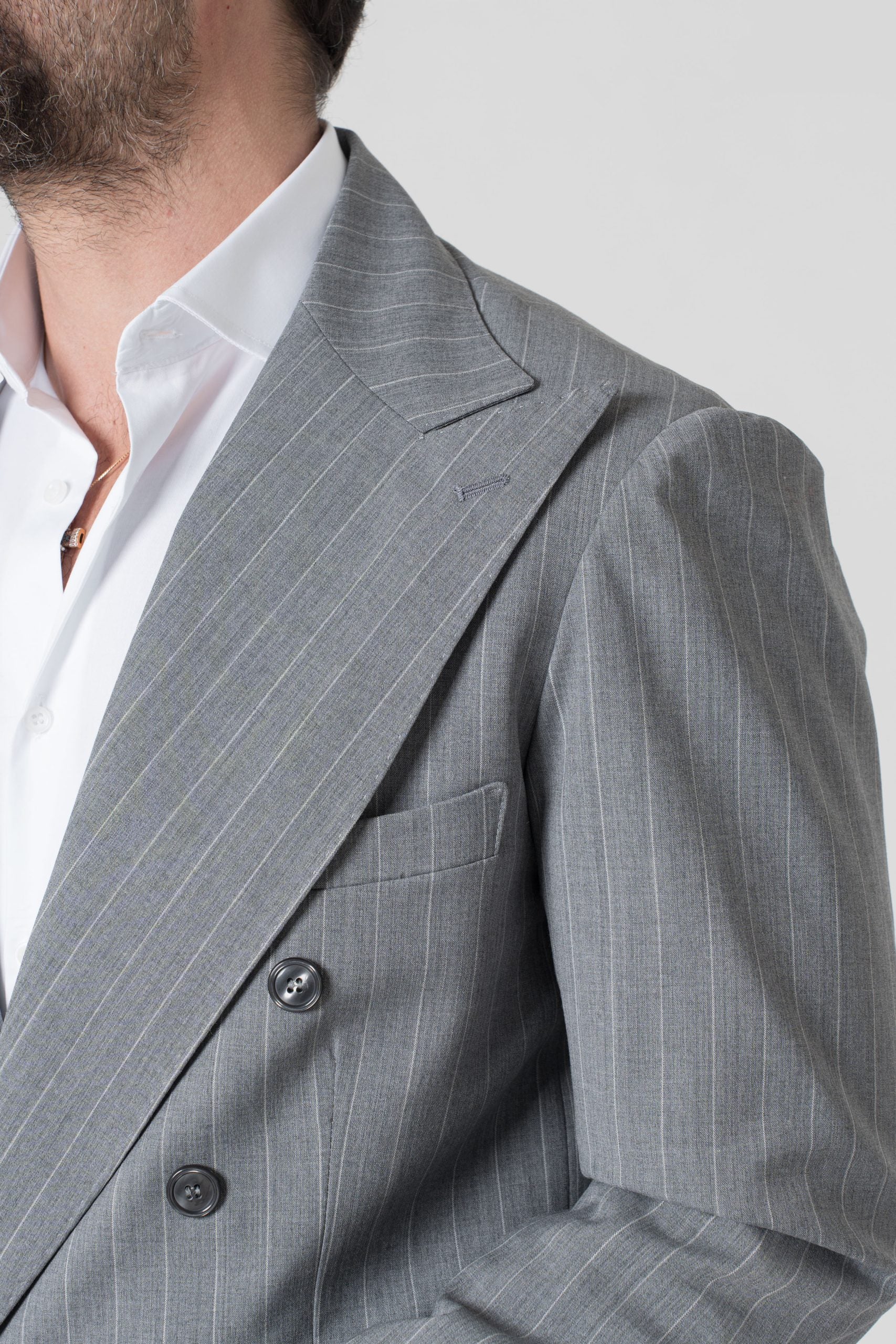 Giacca Jocket Gessato Grigio Milano Marittima